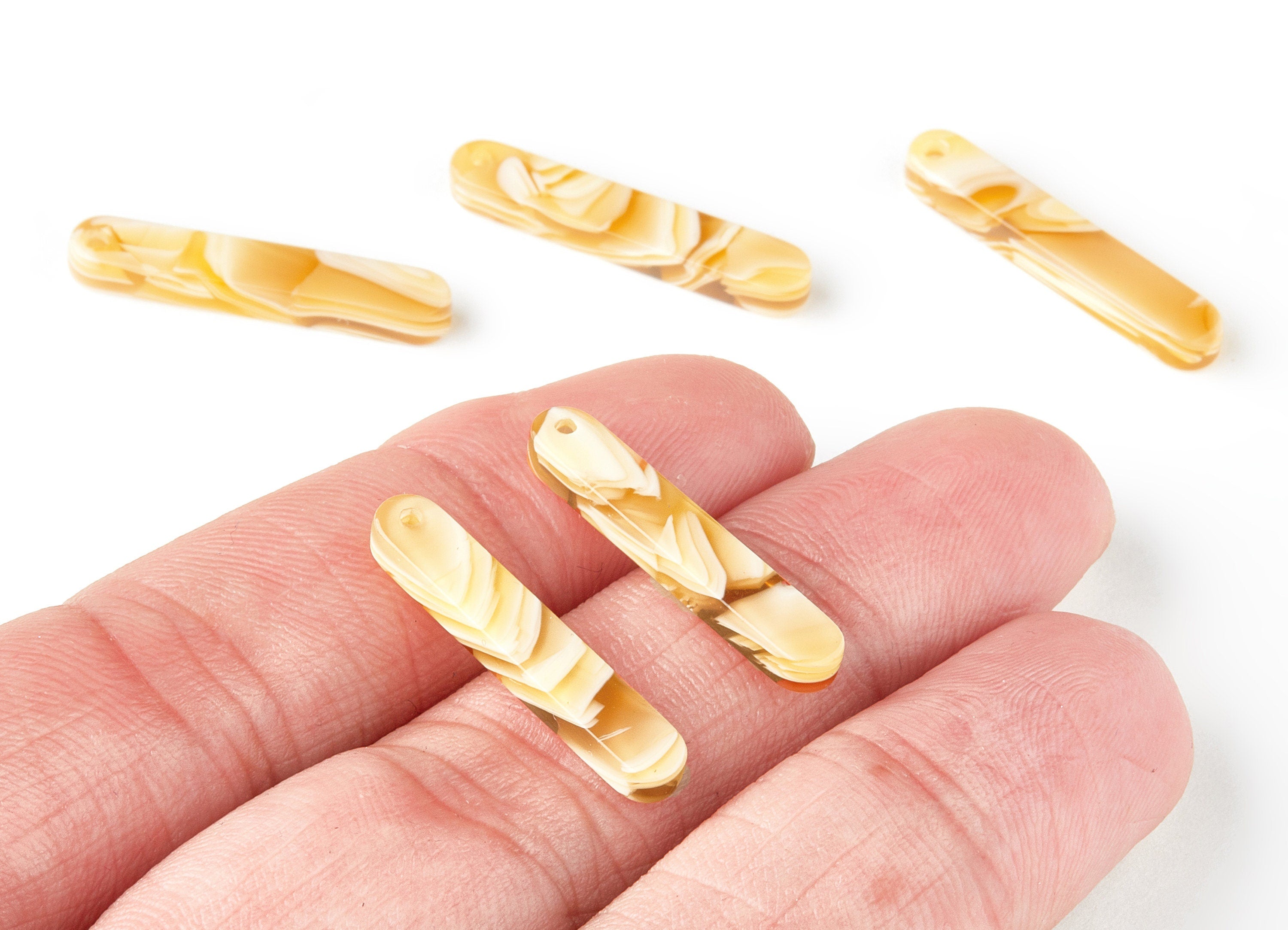 Acetate Stick Charms - Stick Earrings and Pendant - Earring Findings - Jewelry Supplys - Color Code: A188 - 25.54x4.51x2.52mm - AC1511-A188 - DOMEDBAZAAR