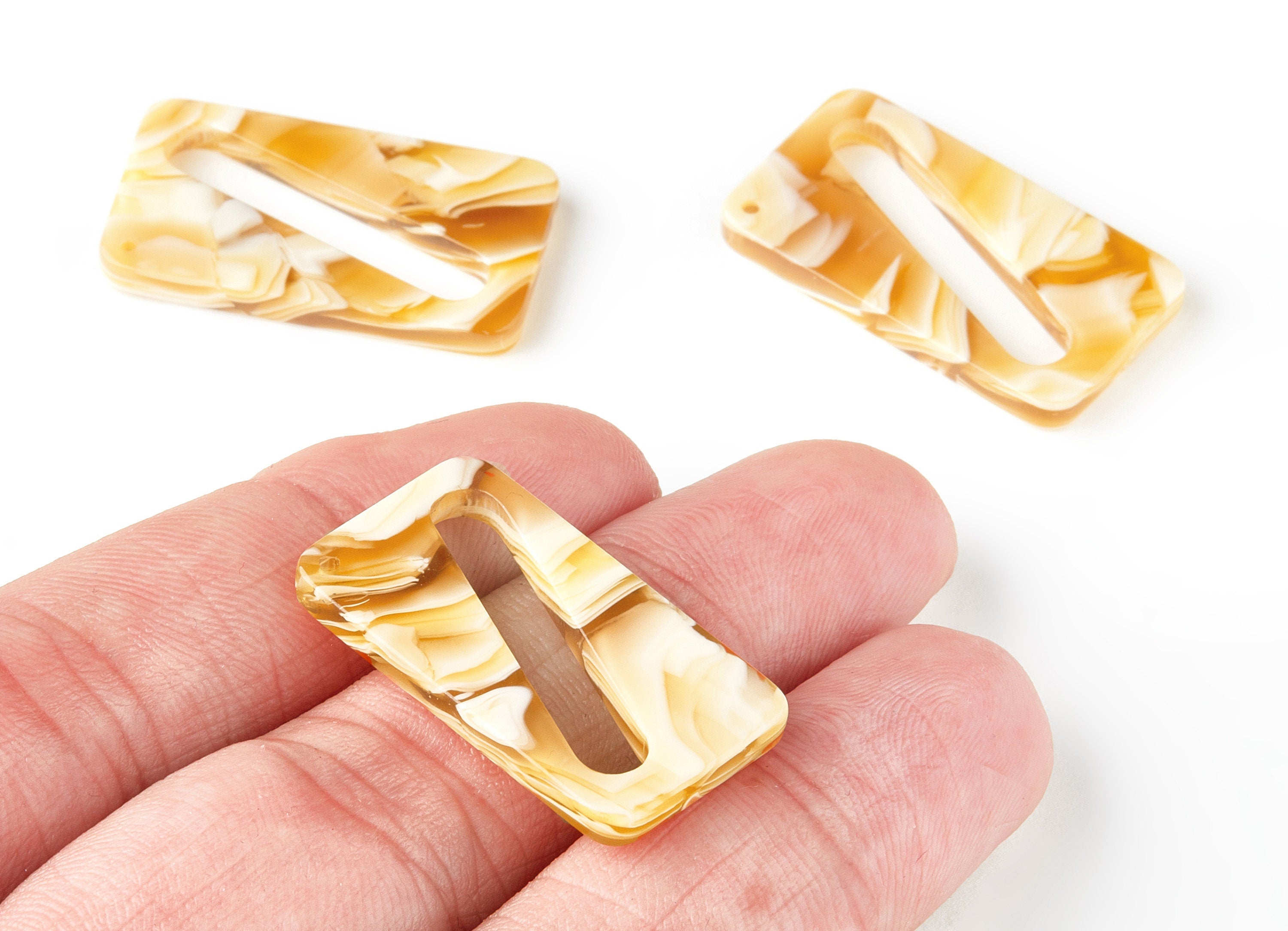 Acetate Rectangular Charms - Rectangular Earrings and Pendant - Earring Findings - Color Code: A188 - 29.8x16.82x3mm - AC1510-A188 - DOMEDBAZAAR