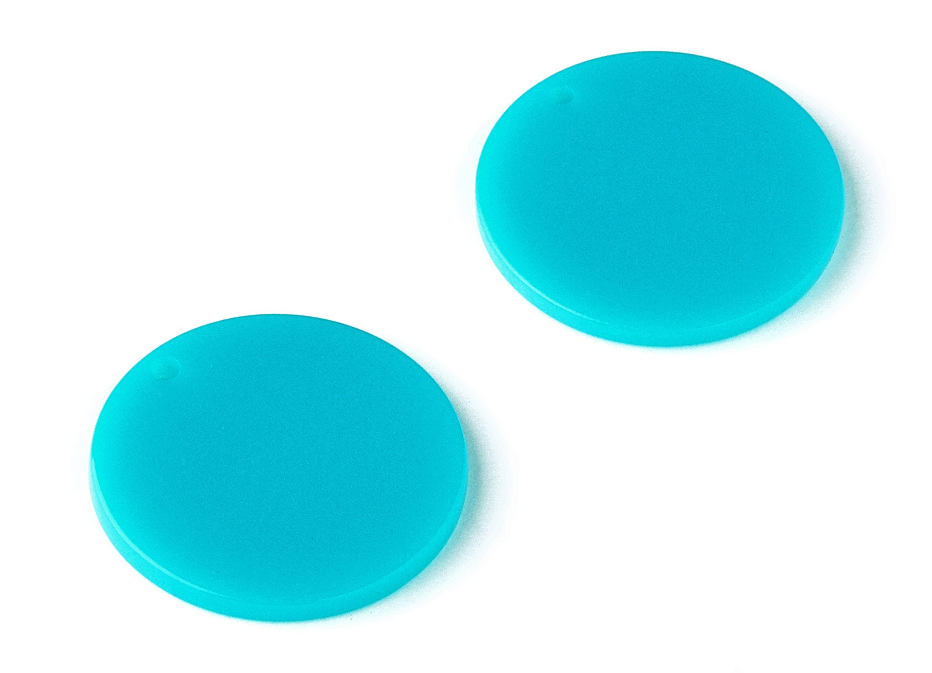 Acrylic Round Earring Charms - Circle Pendant - Earring Findings - Jewelry Supplies - Color Code: A178 - 23.36x23.36x2.03mm - AC1470-A178 - DOMEDBAZAAR