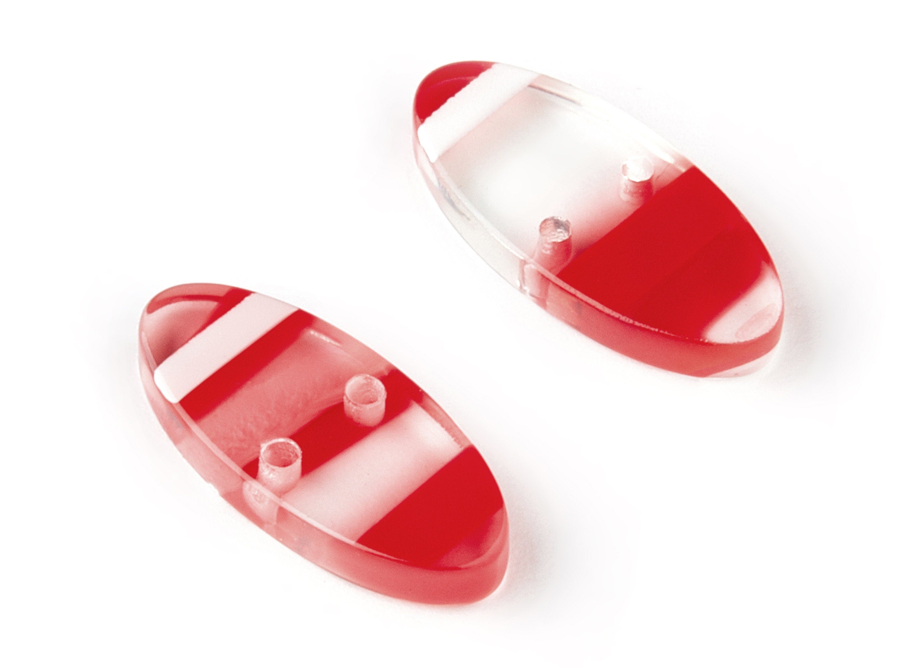 Acetate Oval Connector - 2 Holes - Circle Earrings and Pendant - Earring Findings - Color Code: A171 - 20.1x9.16x2.77mm - AC1525-A171 - DOMEDBAZAAR