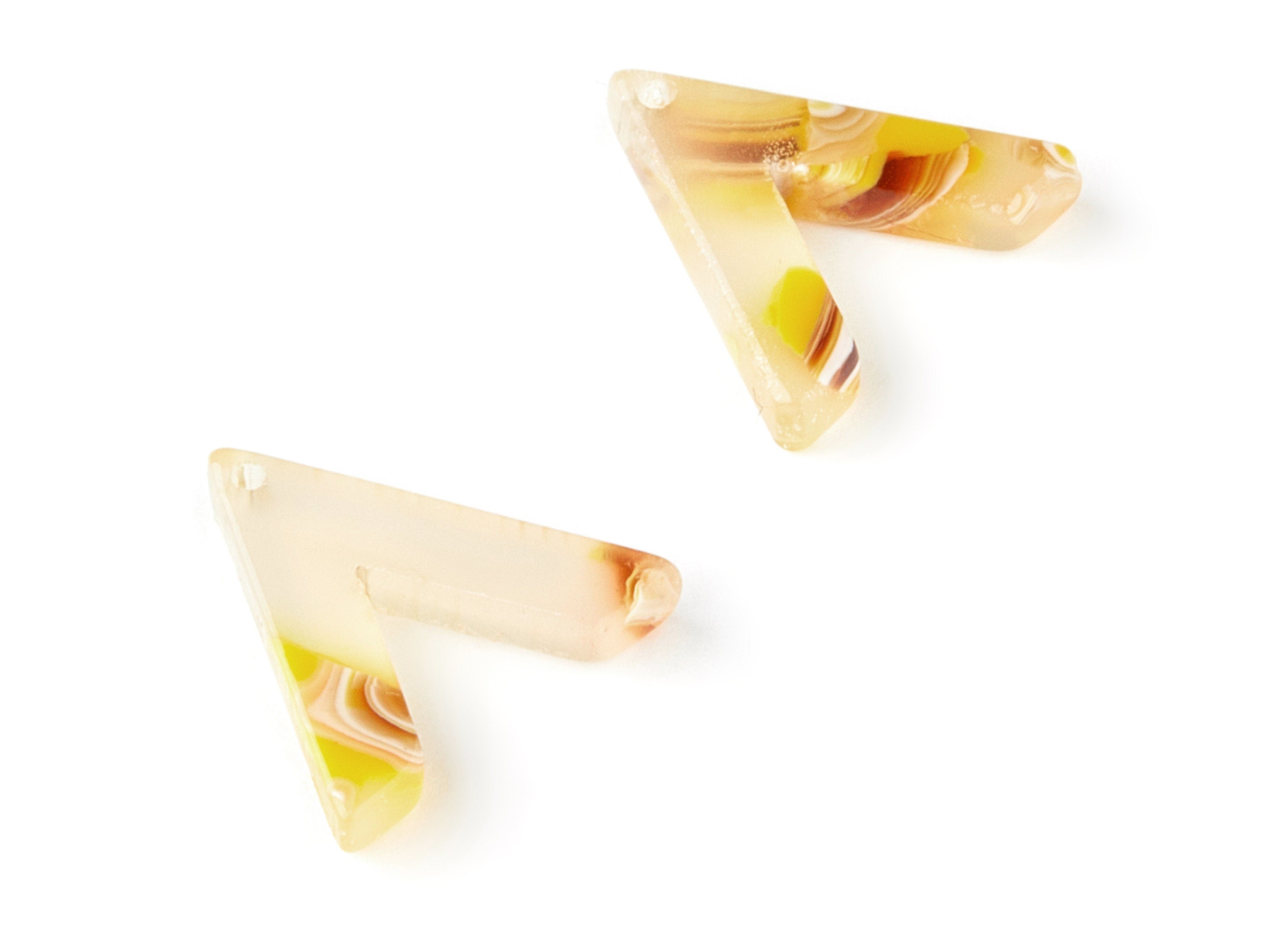 Acetate V Earring Charms - Acrylic V Pendant - Earring Findings - Jewelry Supplies - Color Code:A121 - 15.49x14.6x2.6mm - AC1497-A121 - DOMEDBAZAAR