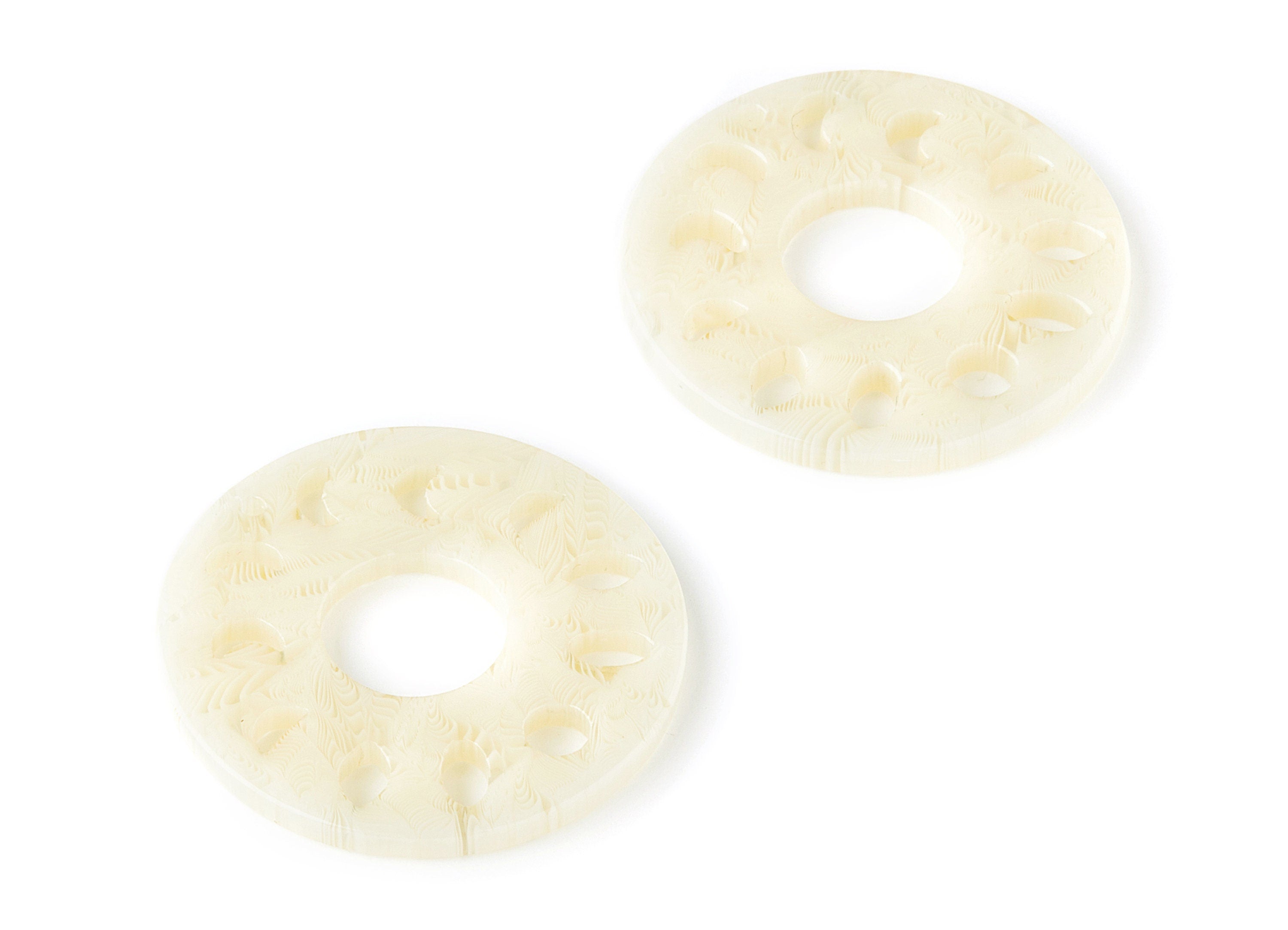 Acetate Circle Earring Charms - Circle Pendant - Earring Findings - Jewelry Supplies - Color Code: A191 - 32.42x32.42x2.63mm - AC1482-A191 - DOMEDBAZAAR