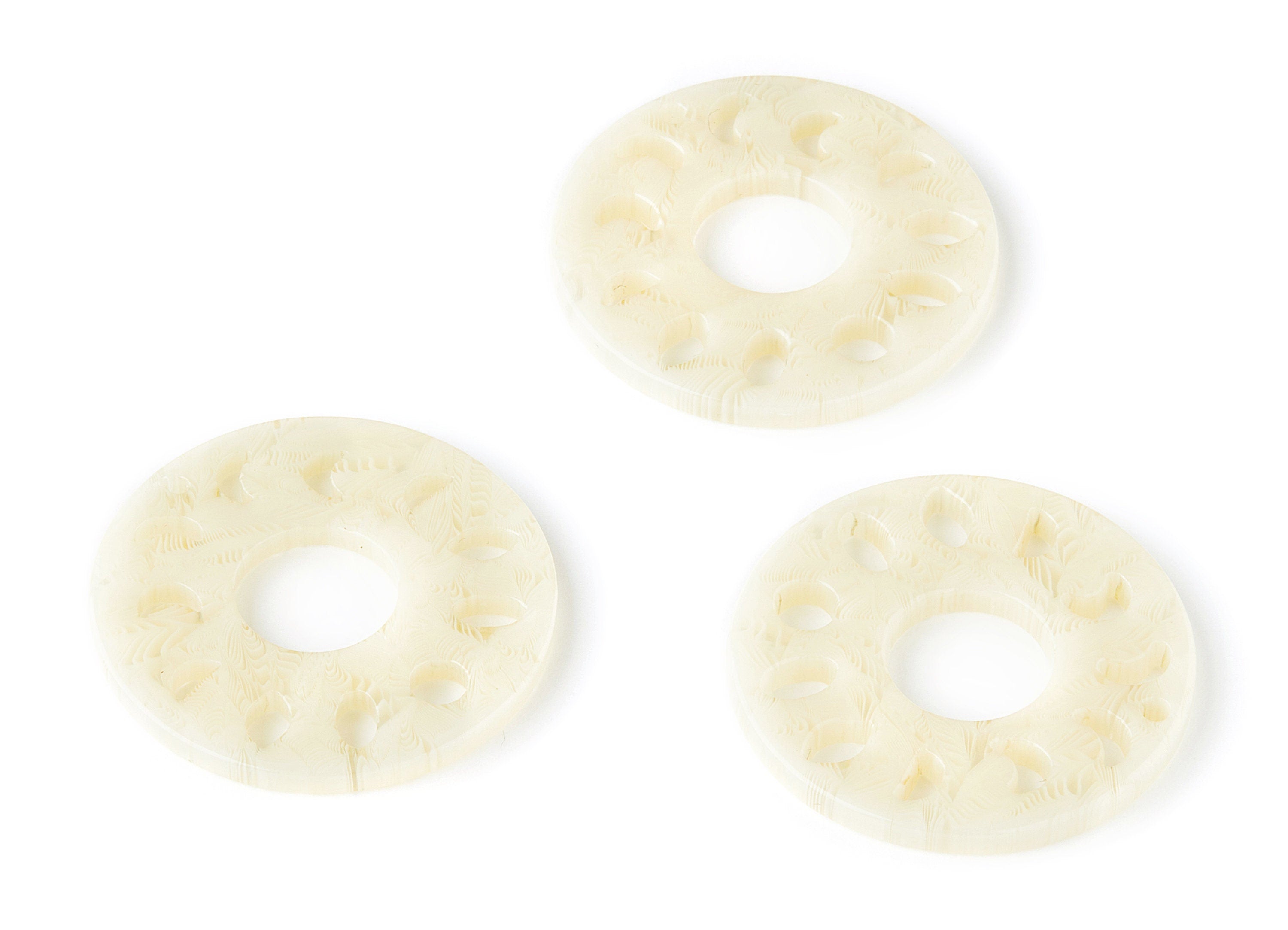Acetate Circle Earring Charms - Circle Pendant - Earring Findings - Jewelry Supplies - Color Code: A191 - 32.42x32.42x2.63mm - AC1482-A191 - DOMEDBAZAAR