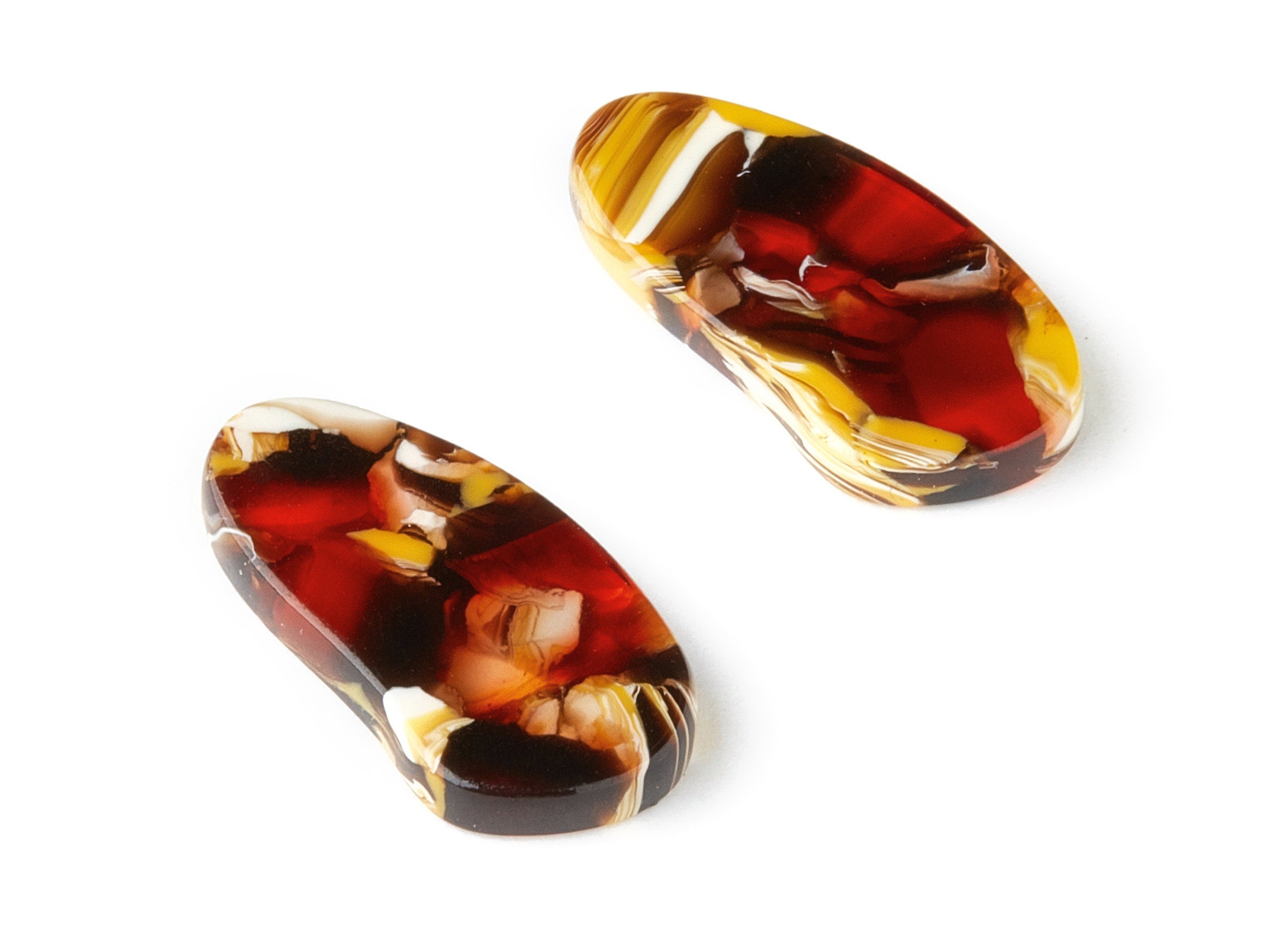 Acetate Oval Charms - Oval Earrings and Pendant - Earring Findings - Jewelry Supplys - Color Code: A213 - 20.76x10.44x2.55mm - AC1509-A213 - DOMEDBAZAAR