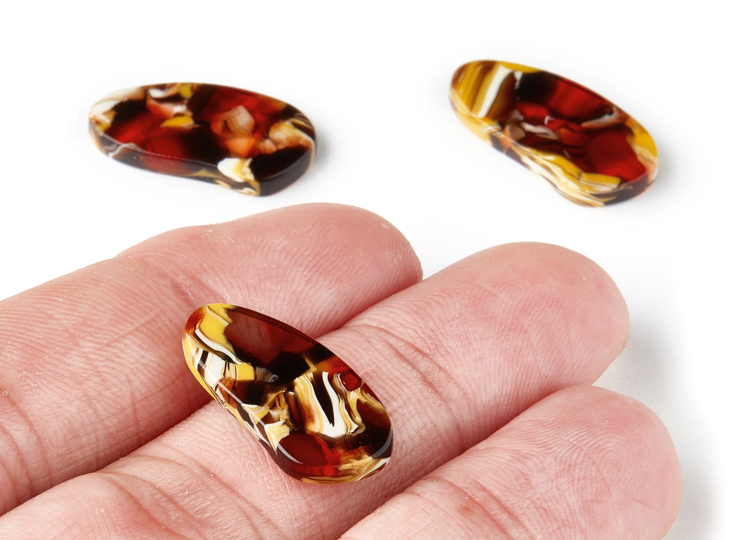 Acetate Oval Charms - Oval Earrings and Pendant - Earring Findings - Jewelry Supplys - Color Code: A213 - 20.76x10.44x2.55mm - AC1509-A213 - DOMEDBAZAAR