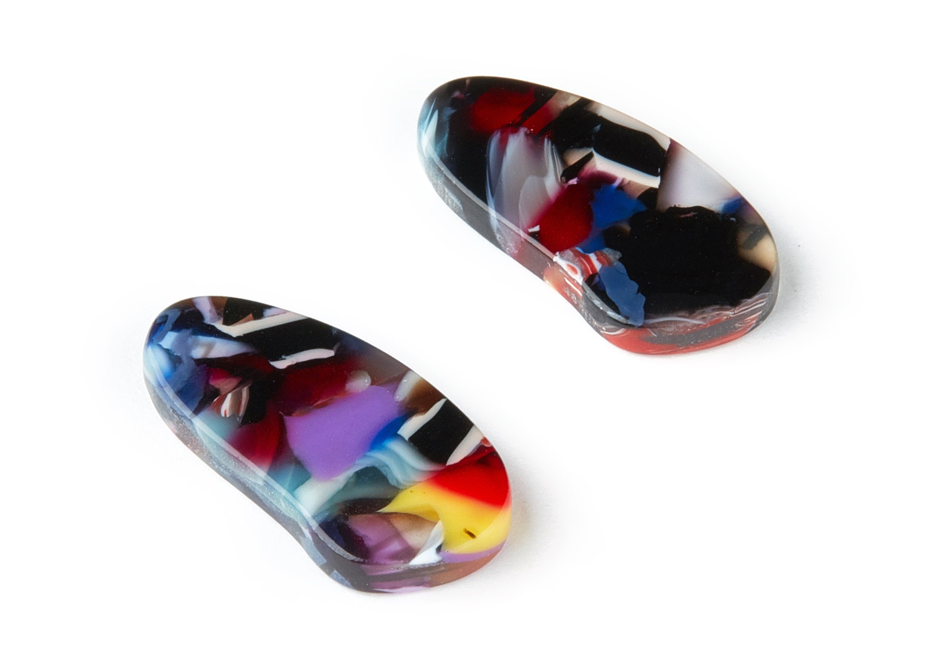 Acetate Oval Charms - Oval Earrings and Pendant - Earring Findings - Jewelry Supplys - Color Code: A212 - 20.76x10.44x2.55mm - AC1509-A212 - DOMEDBAZAAR