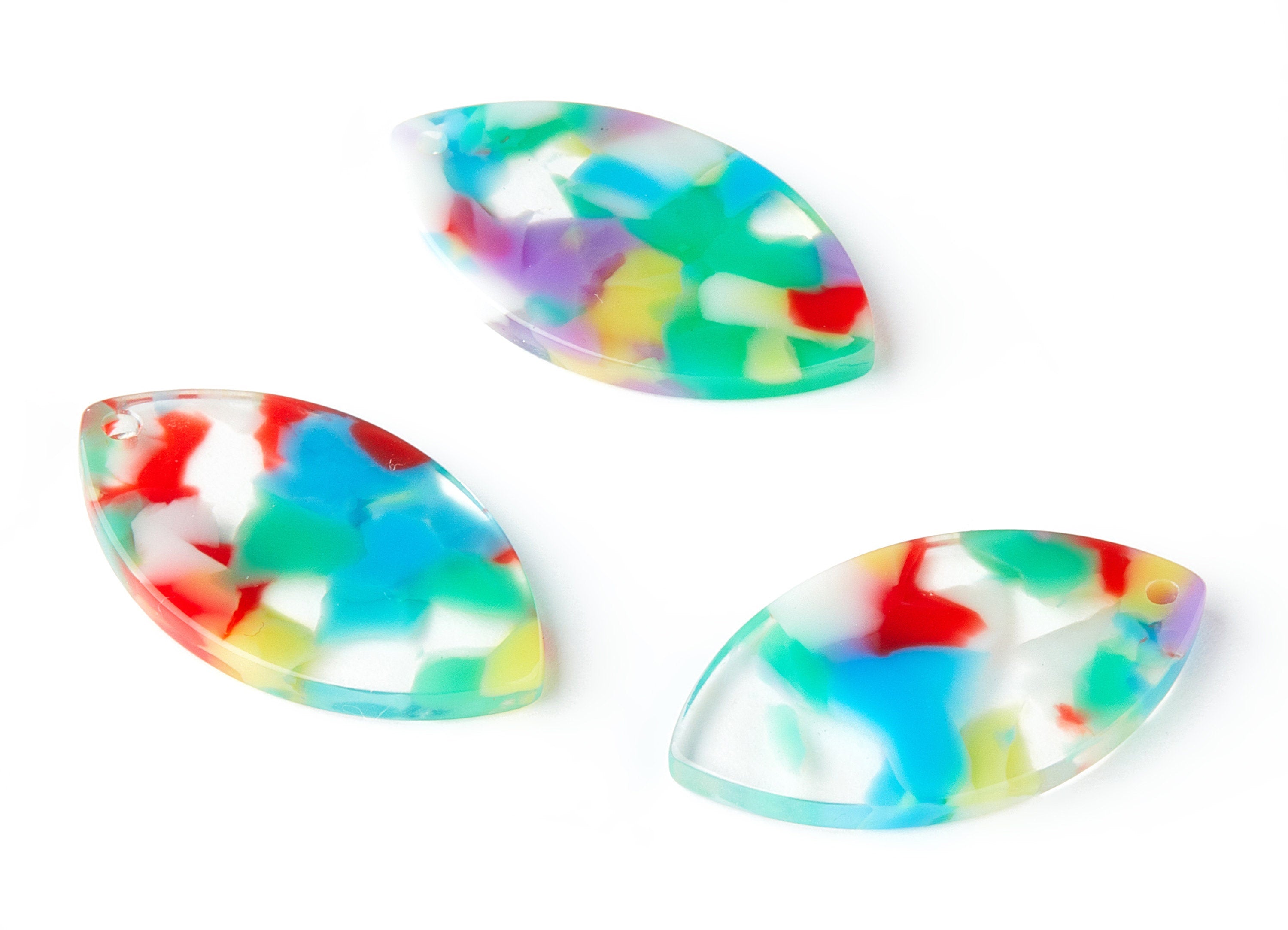 Acetate Teardrop Charms - Teardrop Earrings and Pendant - Earring Findings - Color Code:A215 - 29.13x16.47x2.5mm - AC1517-A215 - DOMEDBAZAAR