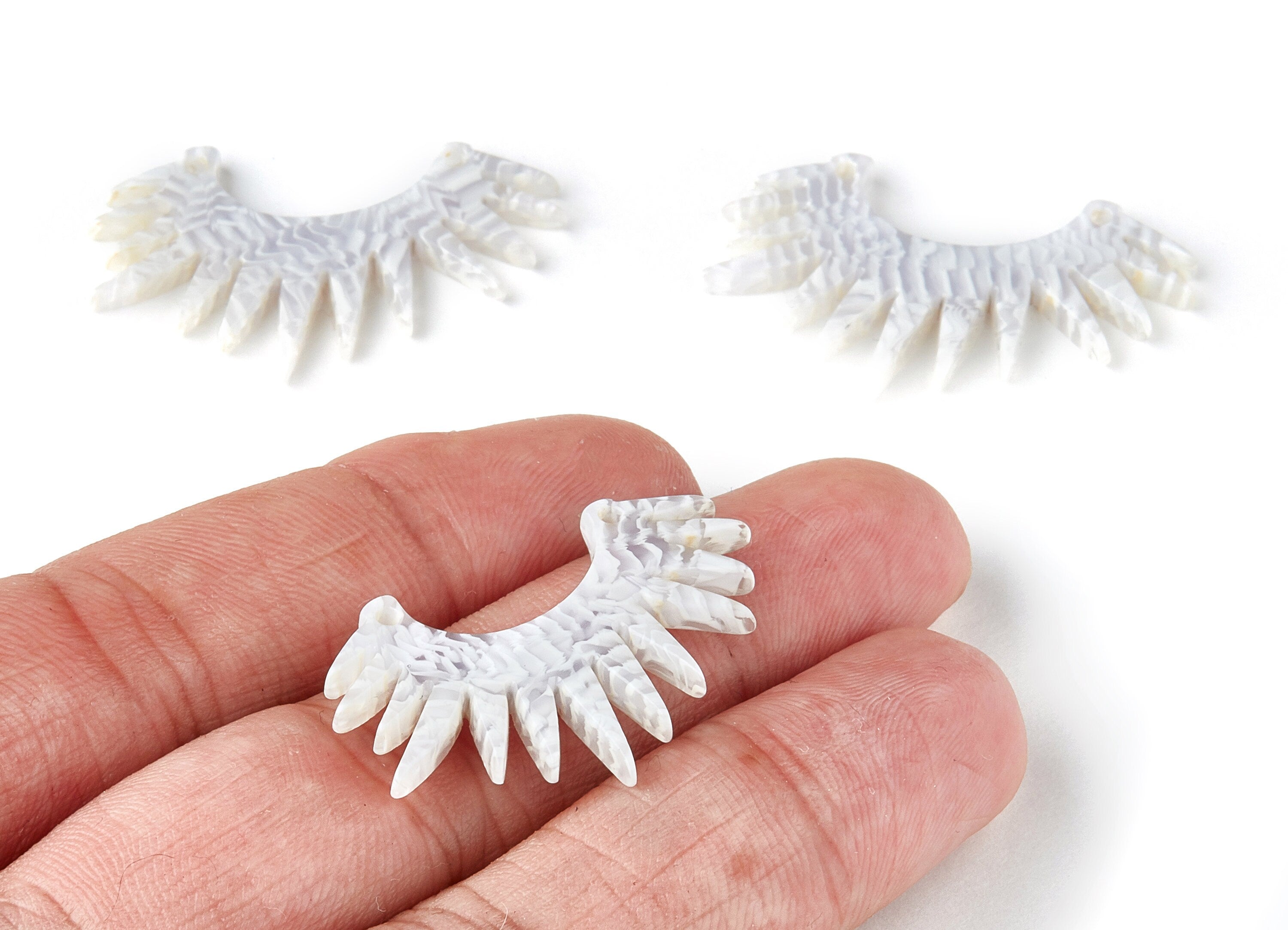 Acetate Sunrise Earring Charms - Sunrise Pendant - Earring Findings - Jewelry Supplies - Color Code:A162 - 35.87x15.34x2.67mm - AC1447-A162 - DOMEDBAZAAR