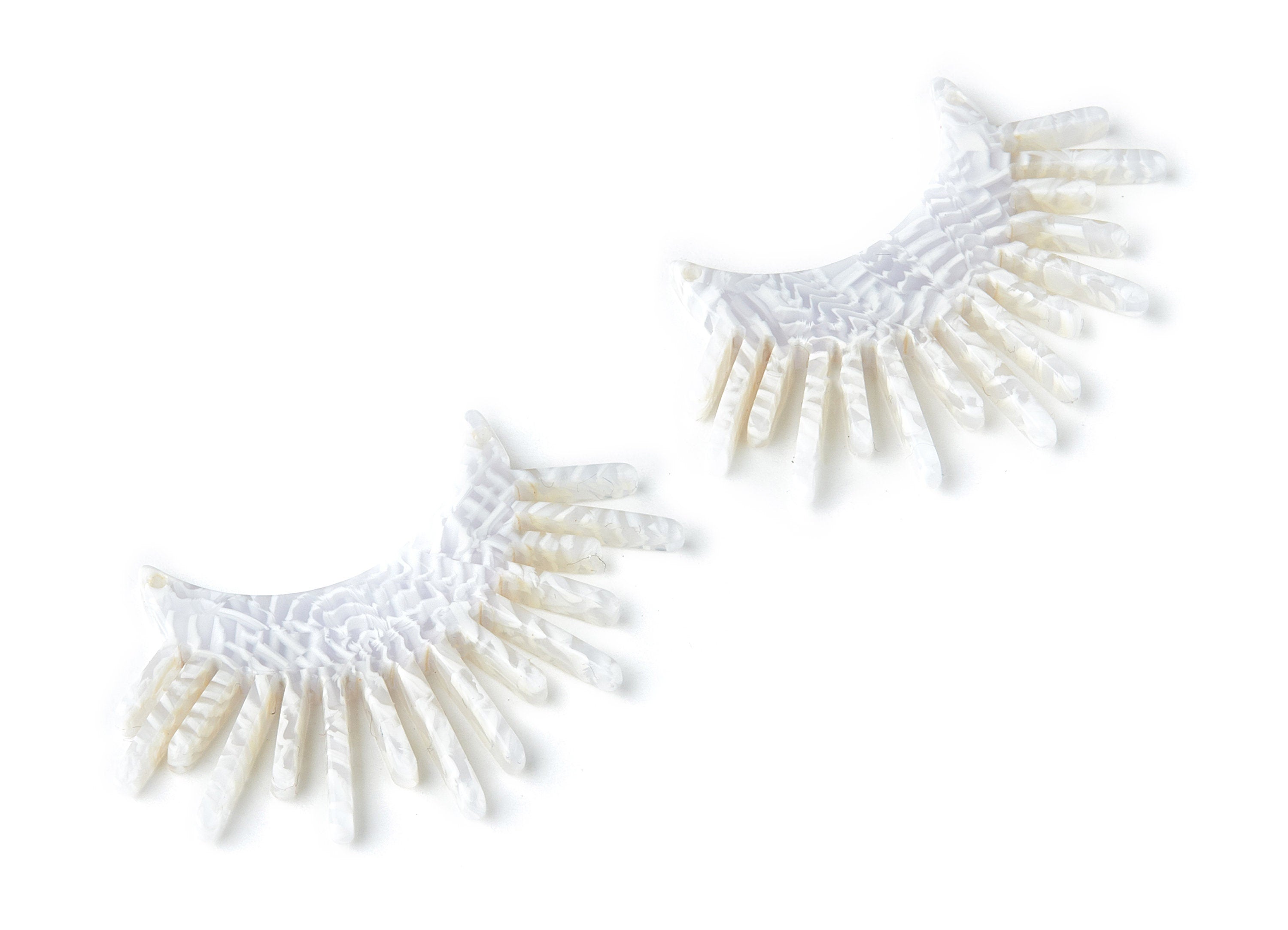 Acetate Sunrise Earring Charms - Sunrise Shaped Pendant - 2 Holes - Jewelry Supplies - Color Code:A161 - 48.65x23.14x2.65mm - AC1446-A162 - DOMEDBAZAAR