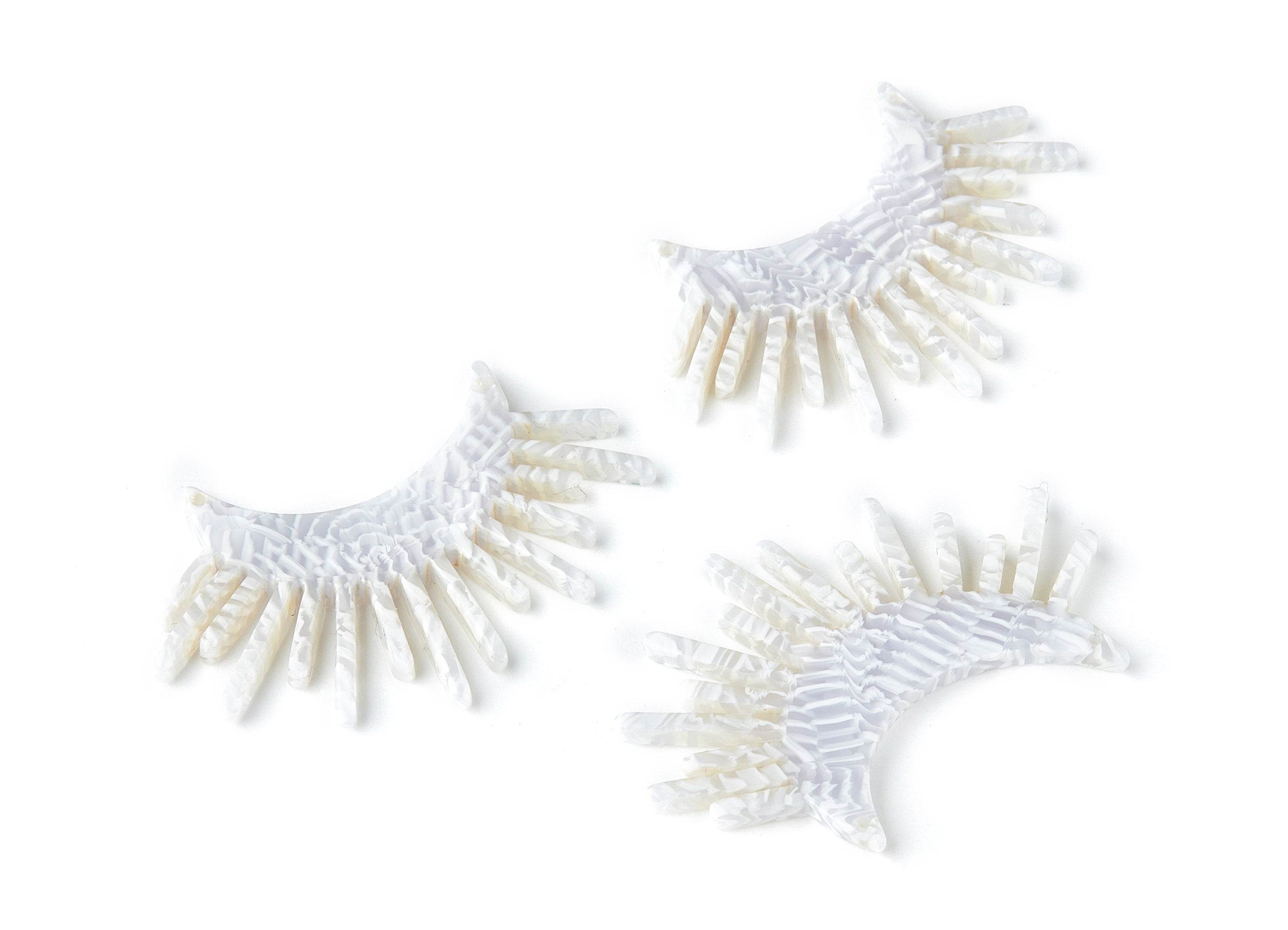 Acetate Sunrise Earring Charms - Sunrise Shaped Pendant - 2 Holes - Jewelry Supplies - Color Code:A161 - 48.65x23.14x2.65mm - AC1446-A162 - DOMEDBAZAAR