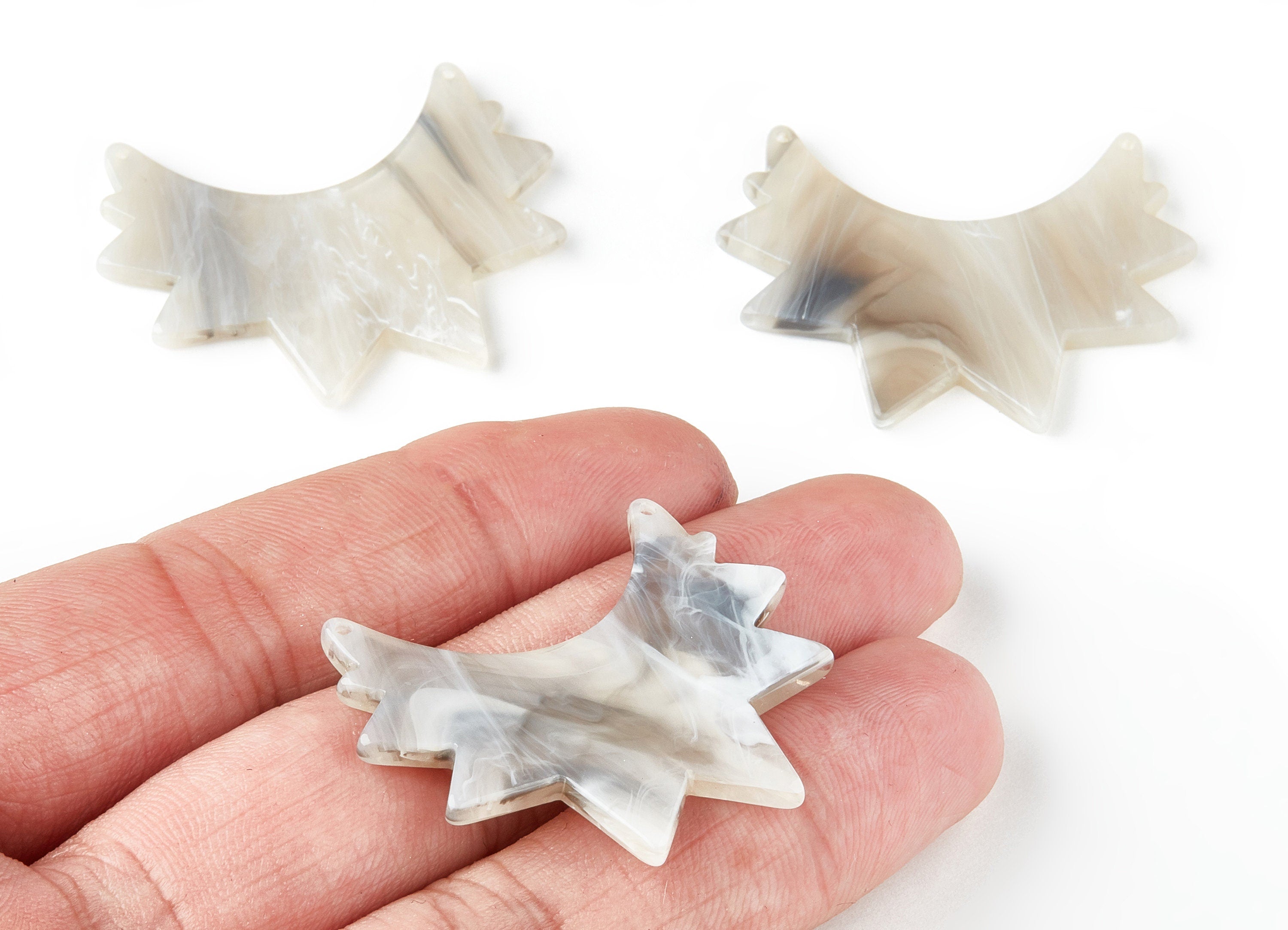 Acetate Sunrise Earring Charms - Sunrise Pendant - Earring Findings - Jewelry Supplies - Color Code:A192 - 40.33x23.07x2.63mm - AC1481-A192 - DOMEDBAZAAR