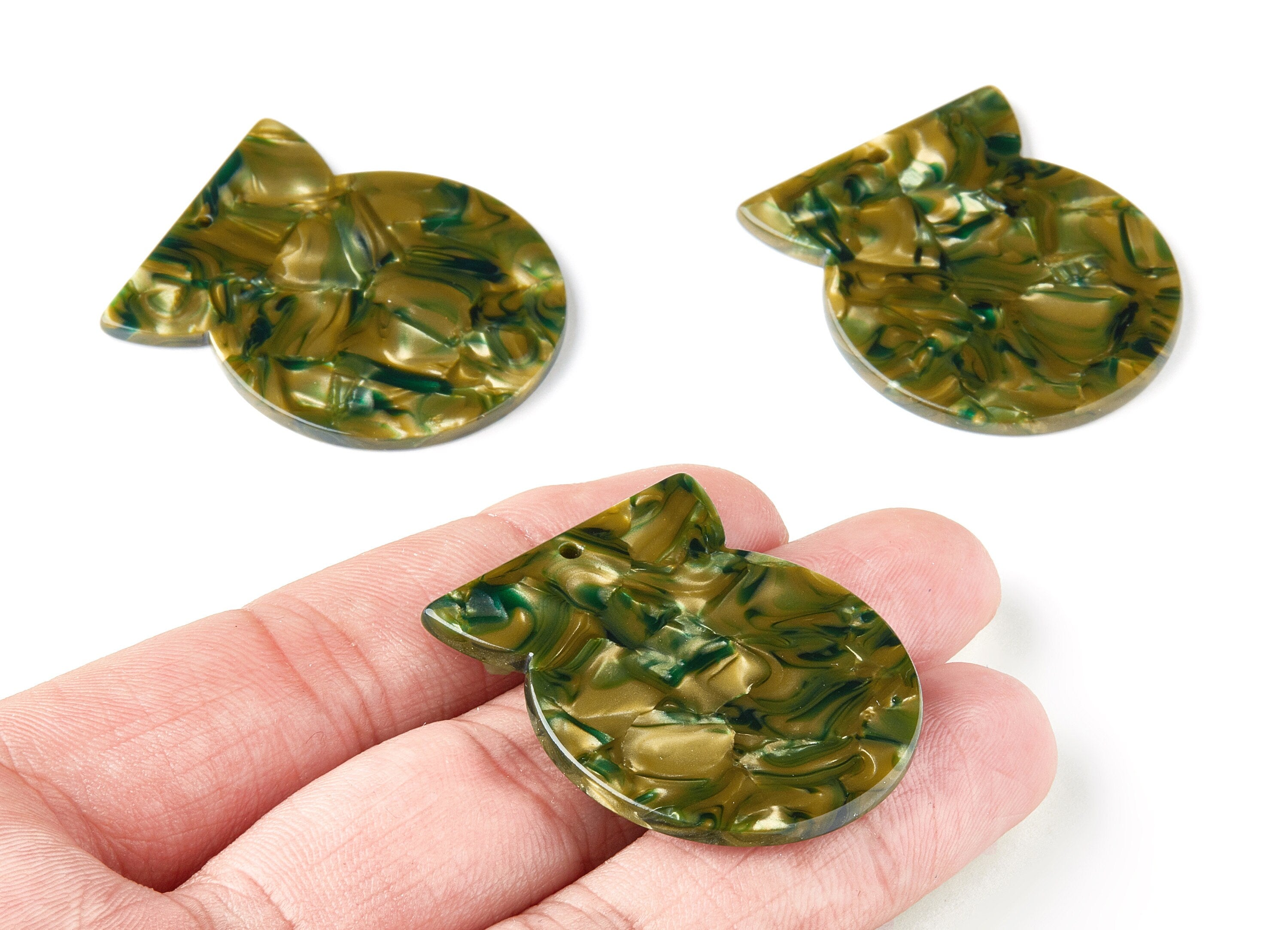 Acetate Geometric Charms - Geometric Earring and Pendant - Jewelry Supplys - Color Code: A208 - 38.97x33.14x2.58mm - AC1500-A208 - DOMEDBAZAAR