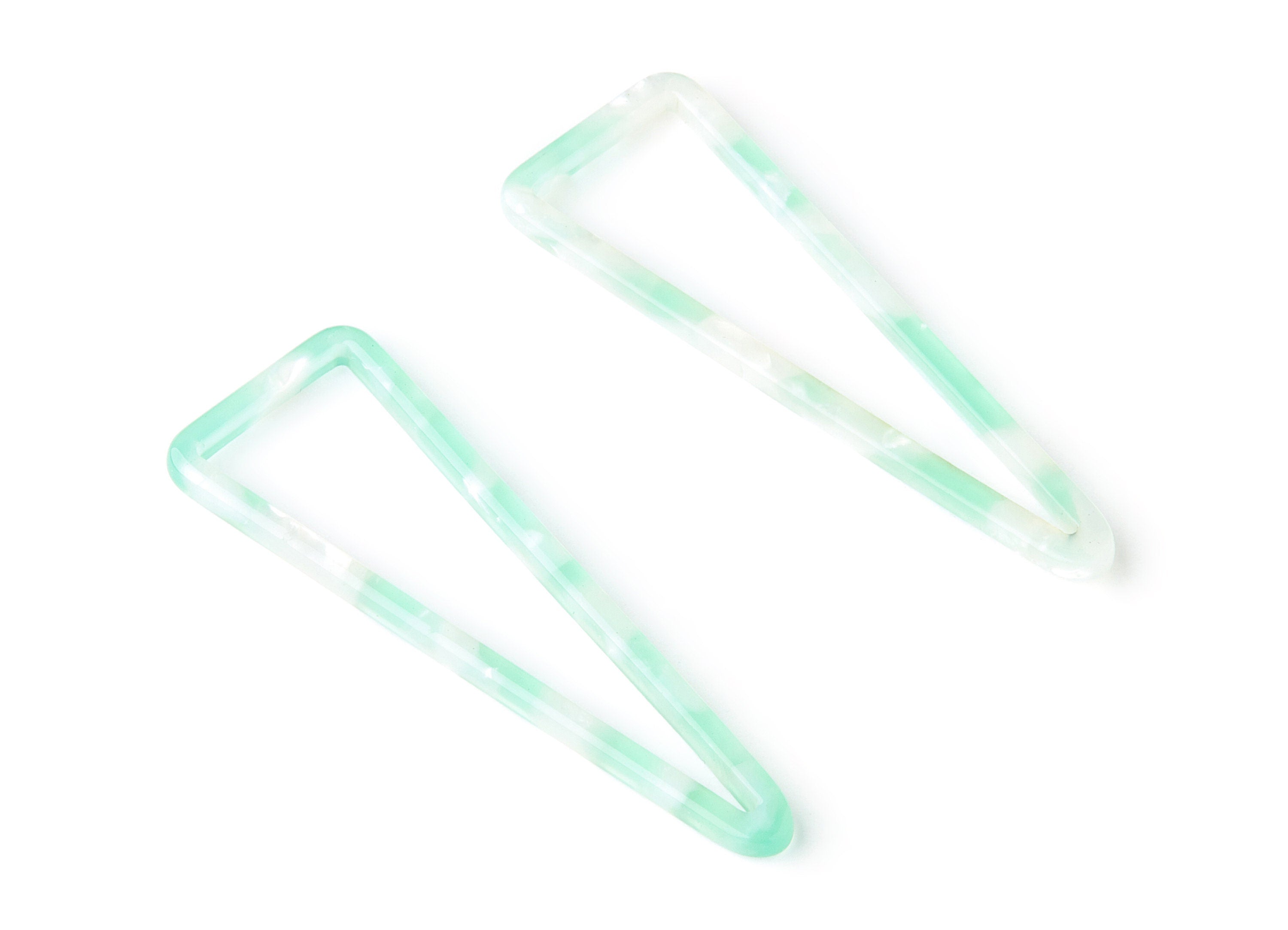 Acetate Triangle Earring Charms - Triangle Pendant - Earring Findings - Jewelry Supplies - Color Code: A35 - 55.5x18.65x2.6mm - AC1358D - DOMEDBAZAAR