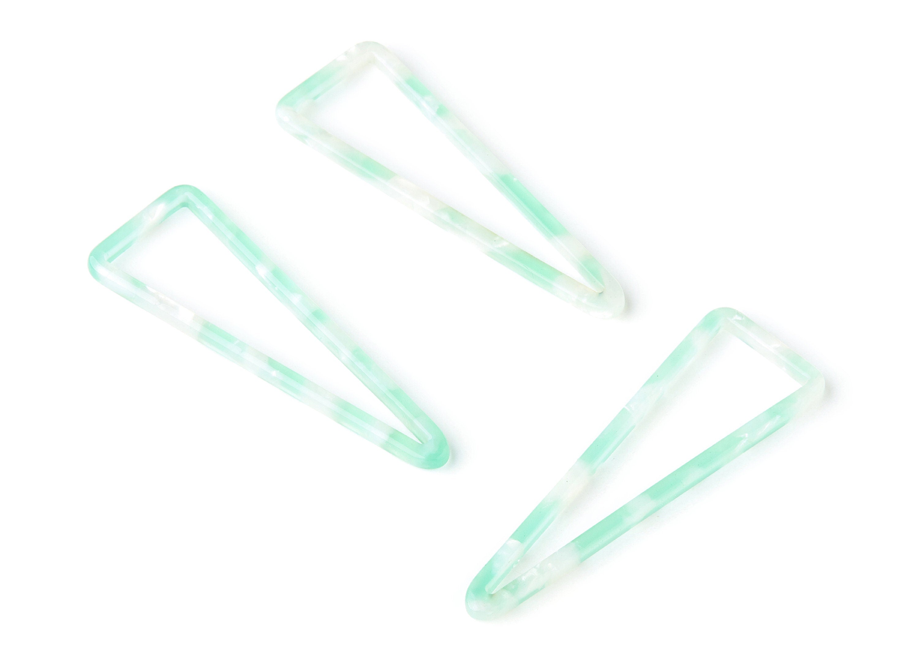 Acetate Triangle Earring Charms - Triangle Pendant - Earring Findings - Jewelry Supplies - Color Code: A35 - 55.5x18.65x2.6mm - AC1358D - DOMEDBAZAAR