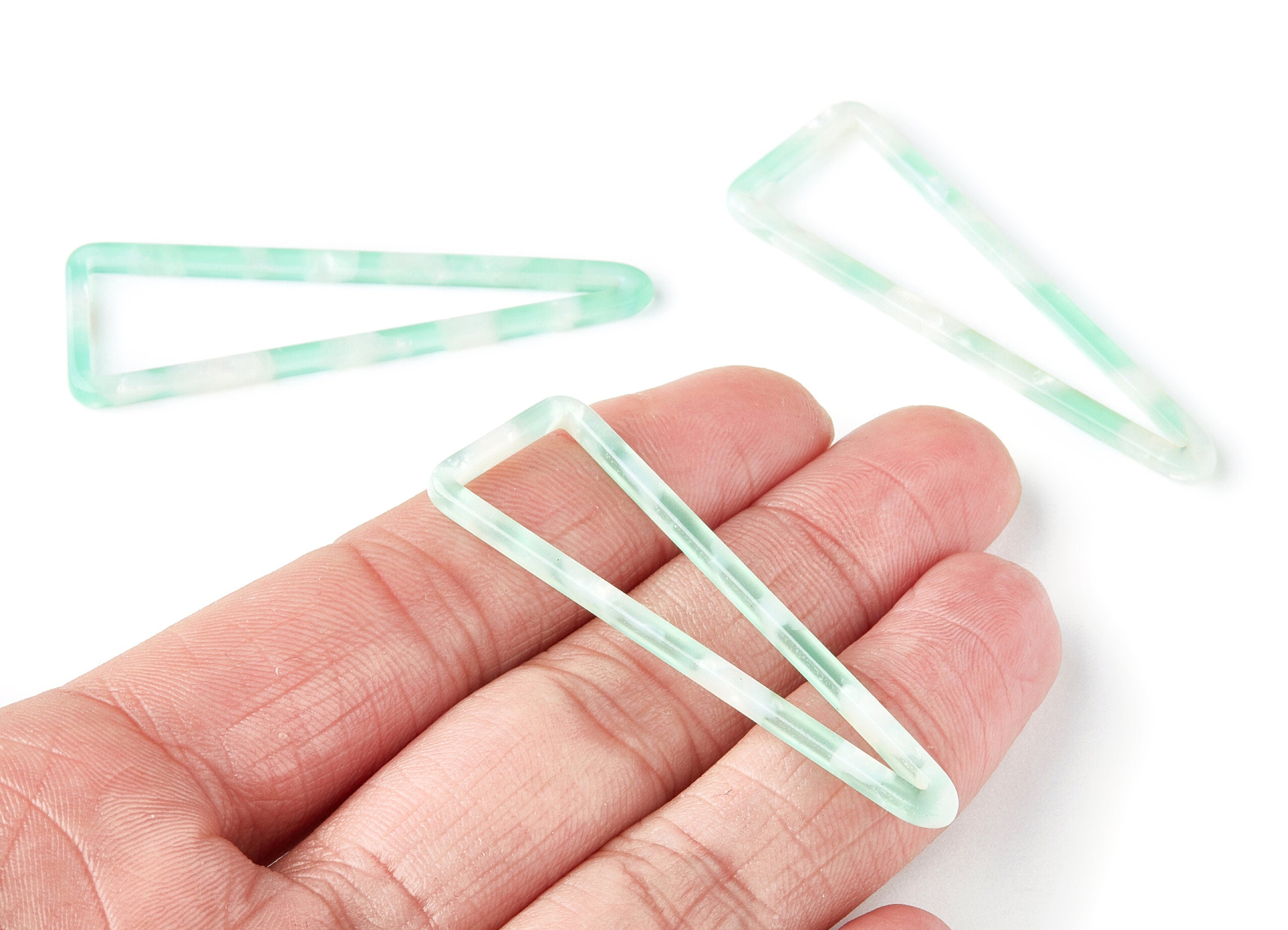 Acetate Triangle Earring Charms - Triangle Pendant - Earring Findings - Jewelry Supplies - Color Code: A35 - 55.5x18.65x2.6mm - AC1358D - DOMEDBAZAAR