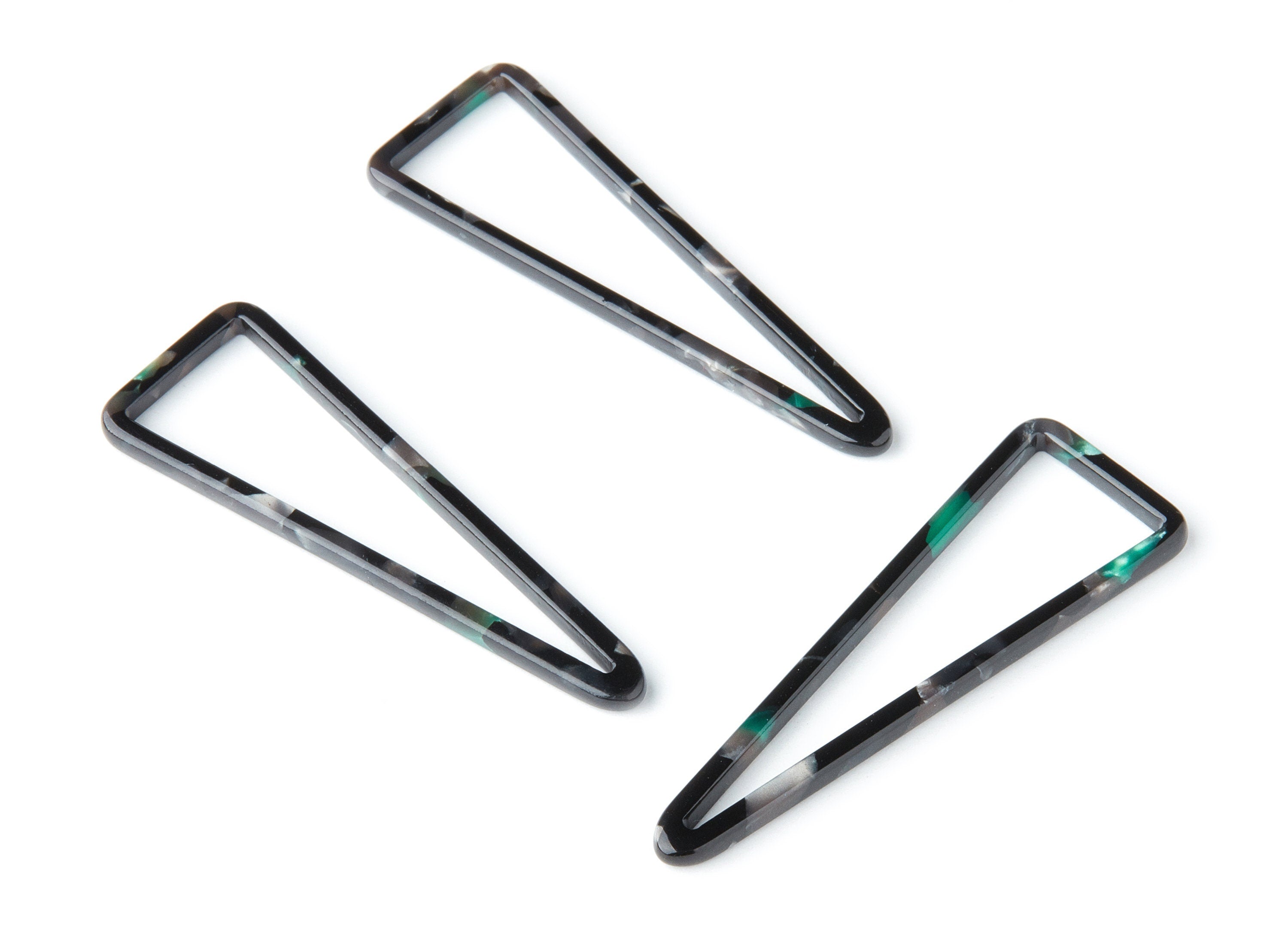 Acetate Triangle Earring Charms - Triangle Pendant - Earring Findings - Jewelry Supplies - Color Code: A49 - 55.5x18.65x2.6mm - AC1358E - DOMEDBAZAAR