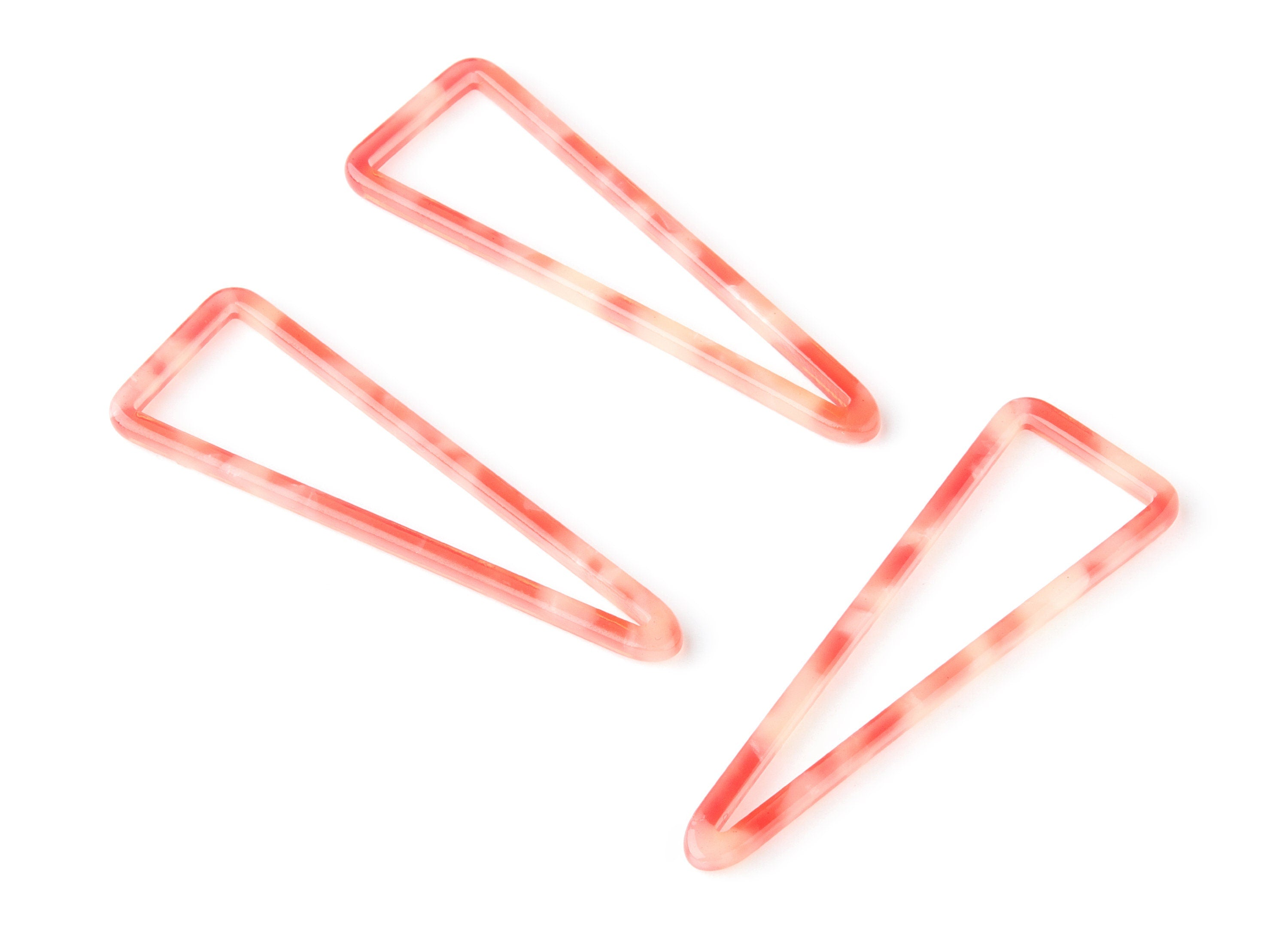 Acetate Triangle Earring Charms - Triangle Pendant - Earring Findings - Jewelry Supplies - Color Code: A34 - 55.5x18.65x2.6mm - AC1358F - DOMEDBAZAAR