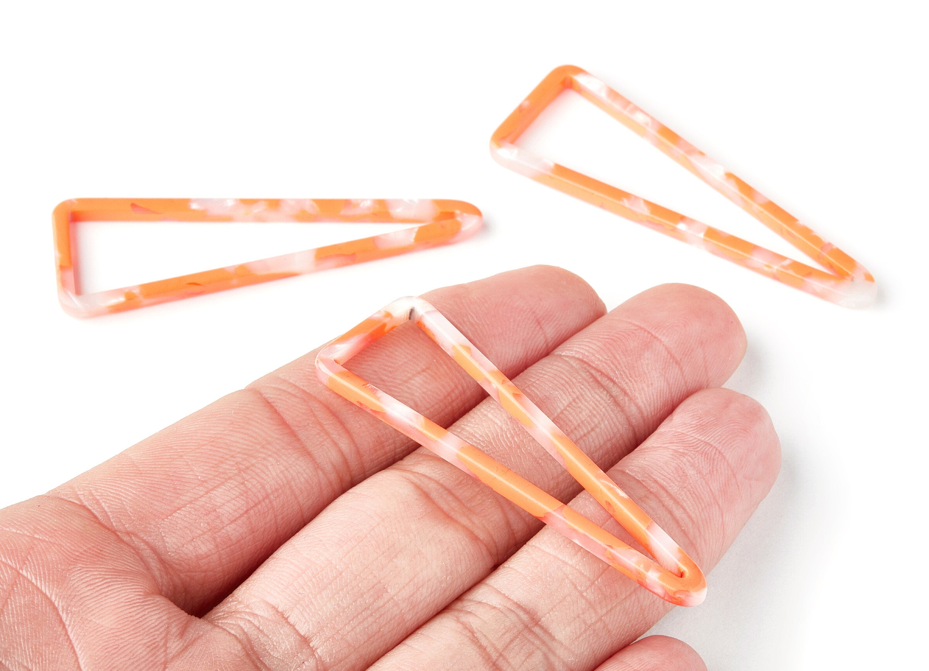 Acetate Triangle Earring Charms - Triangle Pendant - Earring Findings - Jewelry Supplies - Color Code: A39 - 55.5x18.65x2.6mm - AC1358H - DOMEDBAZAAR