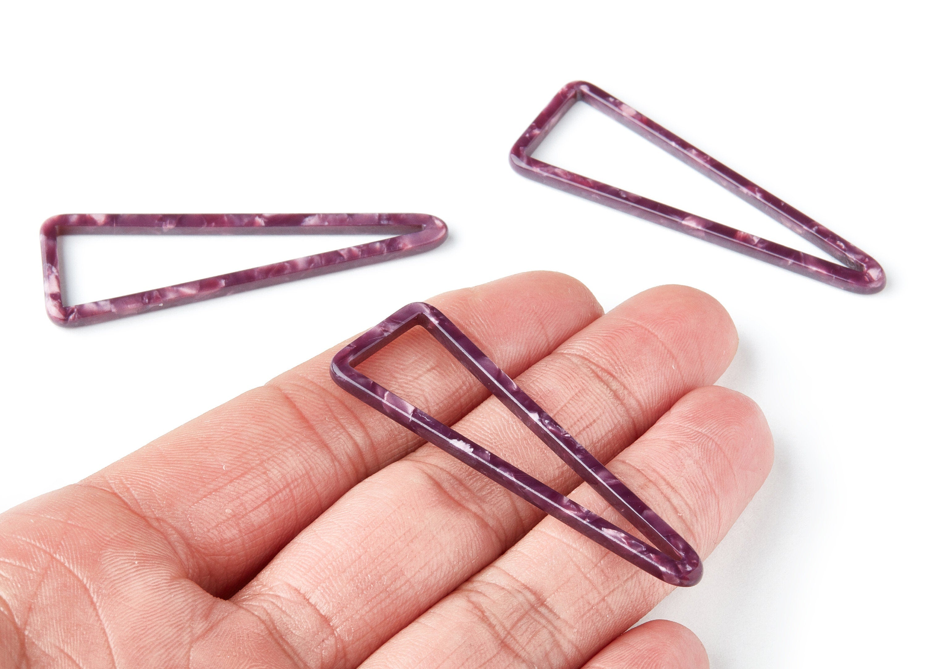 Acetate Triangle Earring Charms - Triangle Pendant - Earring Findings - Jewelry Supplies - Color Code: A41 - 55.5x18.65x2.6mm - AC1358L - DOMEDBAZAAR