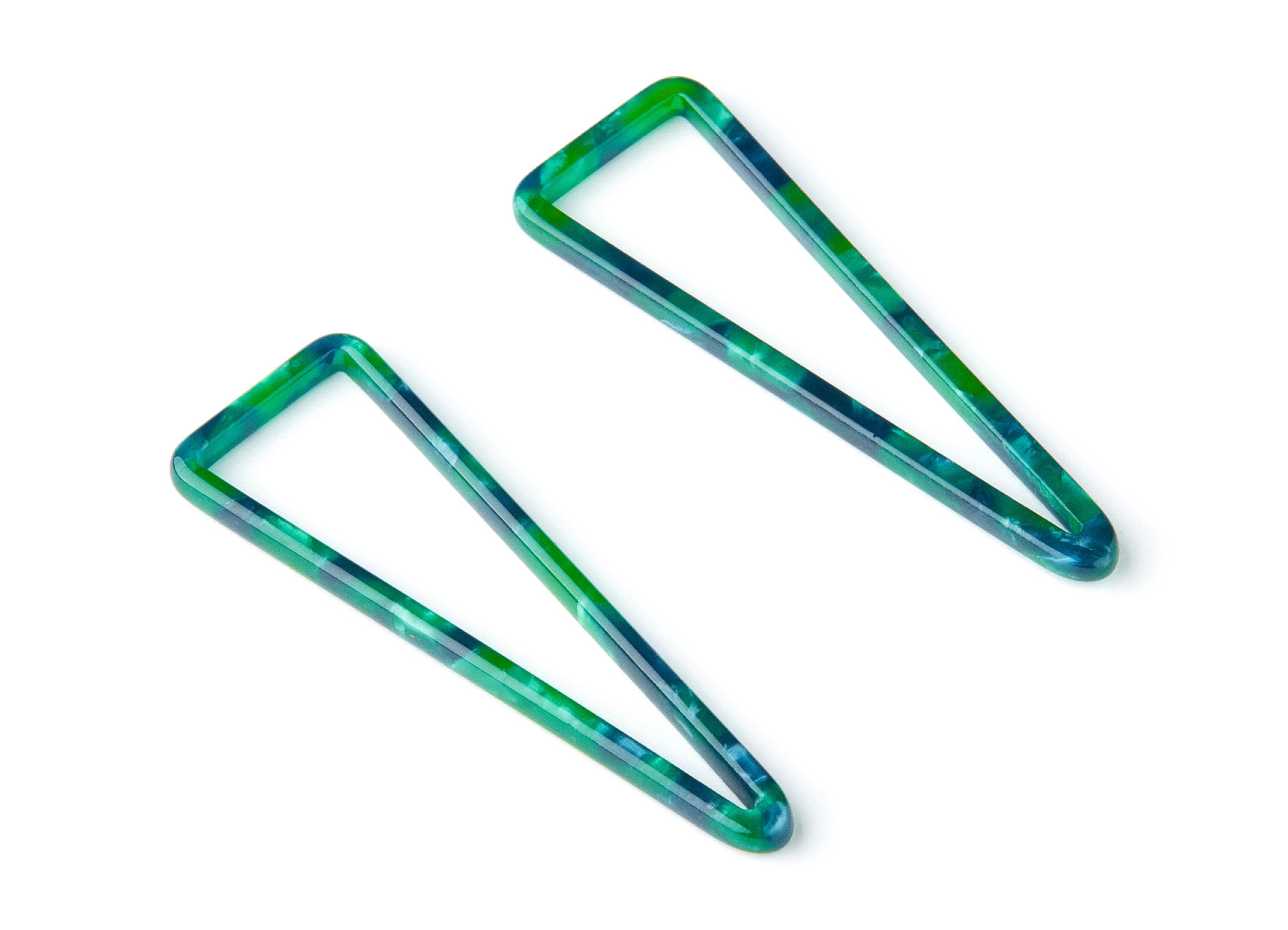 Acetate Triangle Earring Charms - Triangle Pendant - Earring Findings - Jewelry Supplies - Color Code: A13 - 55.5x18.65x2.6mm - AC1358N - DOMEDBAZAAR