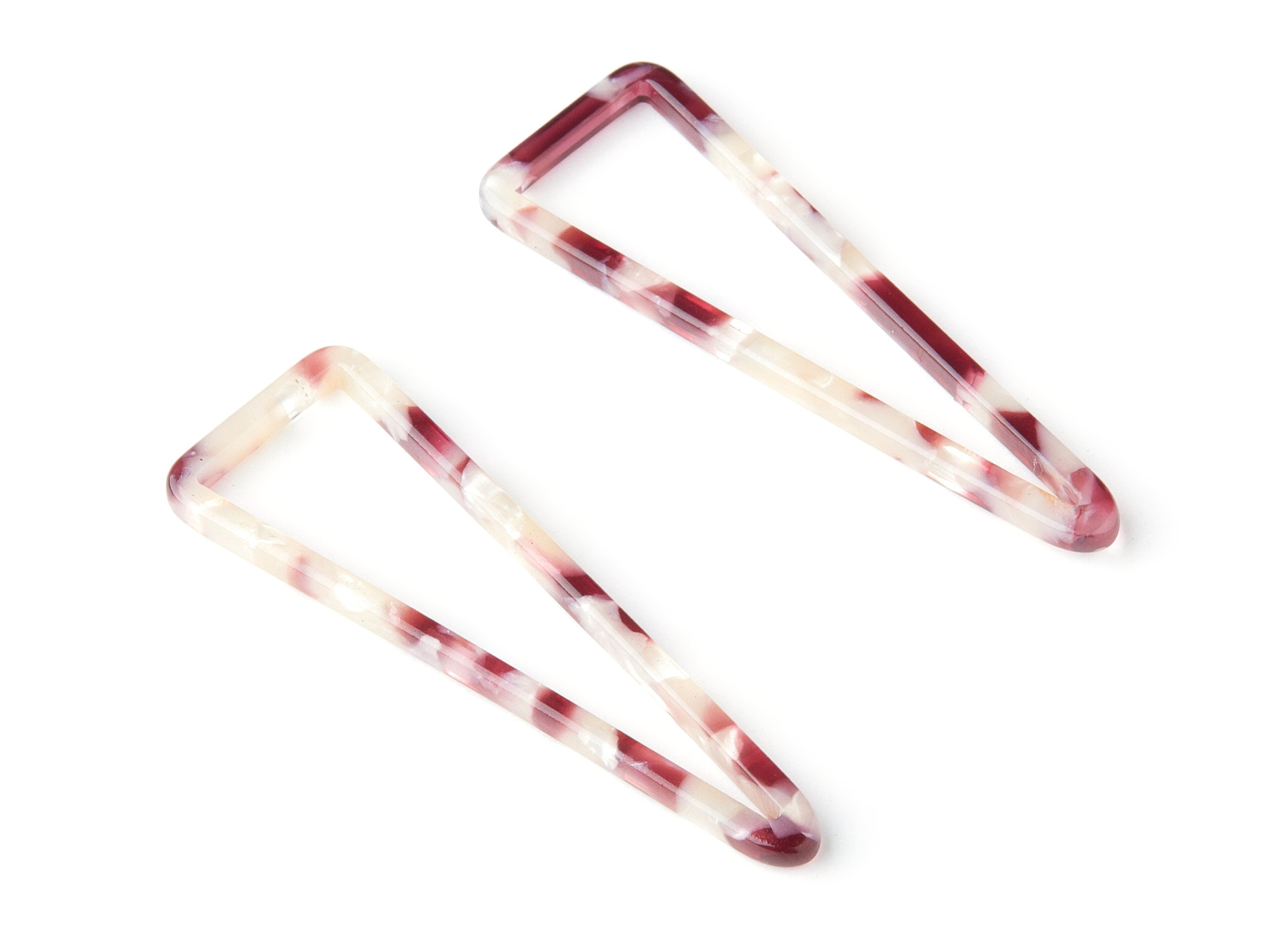 Acetate Triangle Earring Charms - Triangle Pendant - Earring Findings - Jewelry Supplies - Color Code: A42 - 55.5x18.65x2.6mm - AC1358P - DOMEDBAZAAR