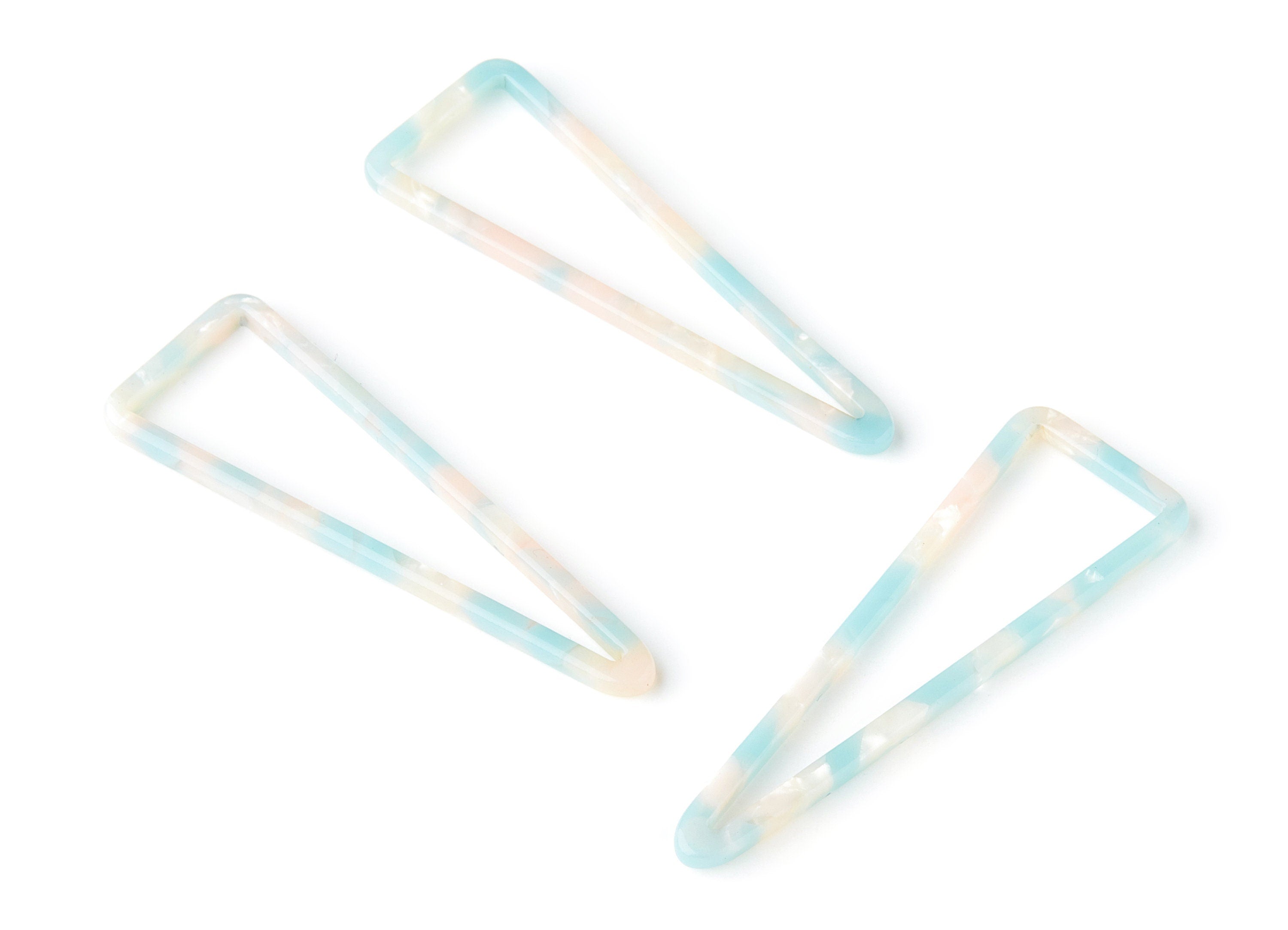 Acetate Triangle Earring Charms - Triangle Pendant - Earring Findings - Jewelry Supplies - Color Code: A36 - 55.5x18.65x2.6mm - AC1358T - DOMEDBAZAAR