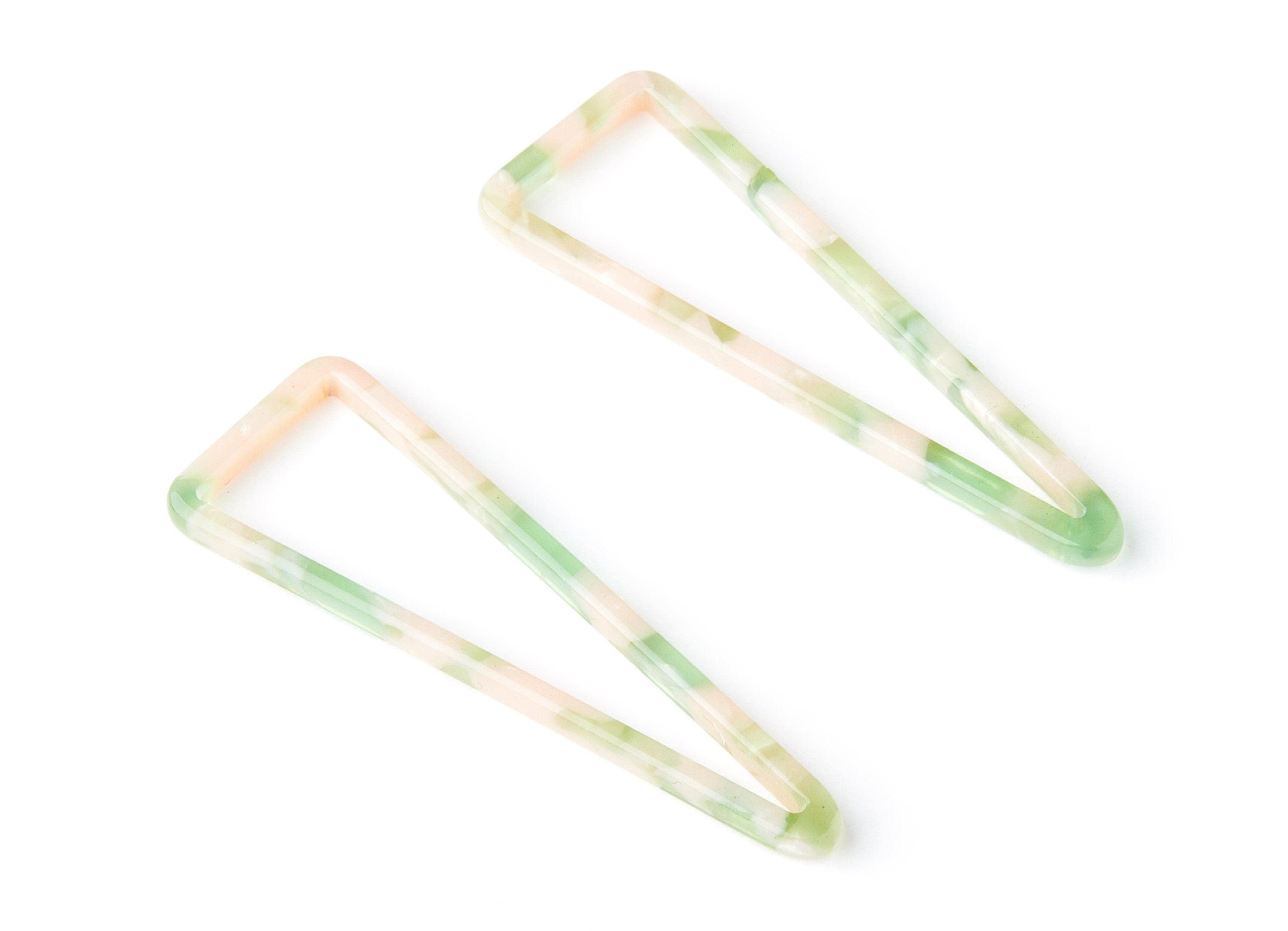 Acetate Triangle Earring Charms - Triangle Pendant - Earring Findings - Jewelry Supplies - Color Code: A38 - 55.5x18.65x2.6mm - AC1358V - DOMEDBAZAAR