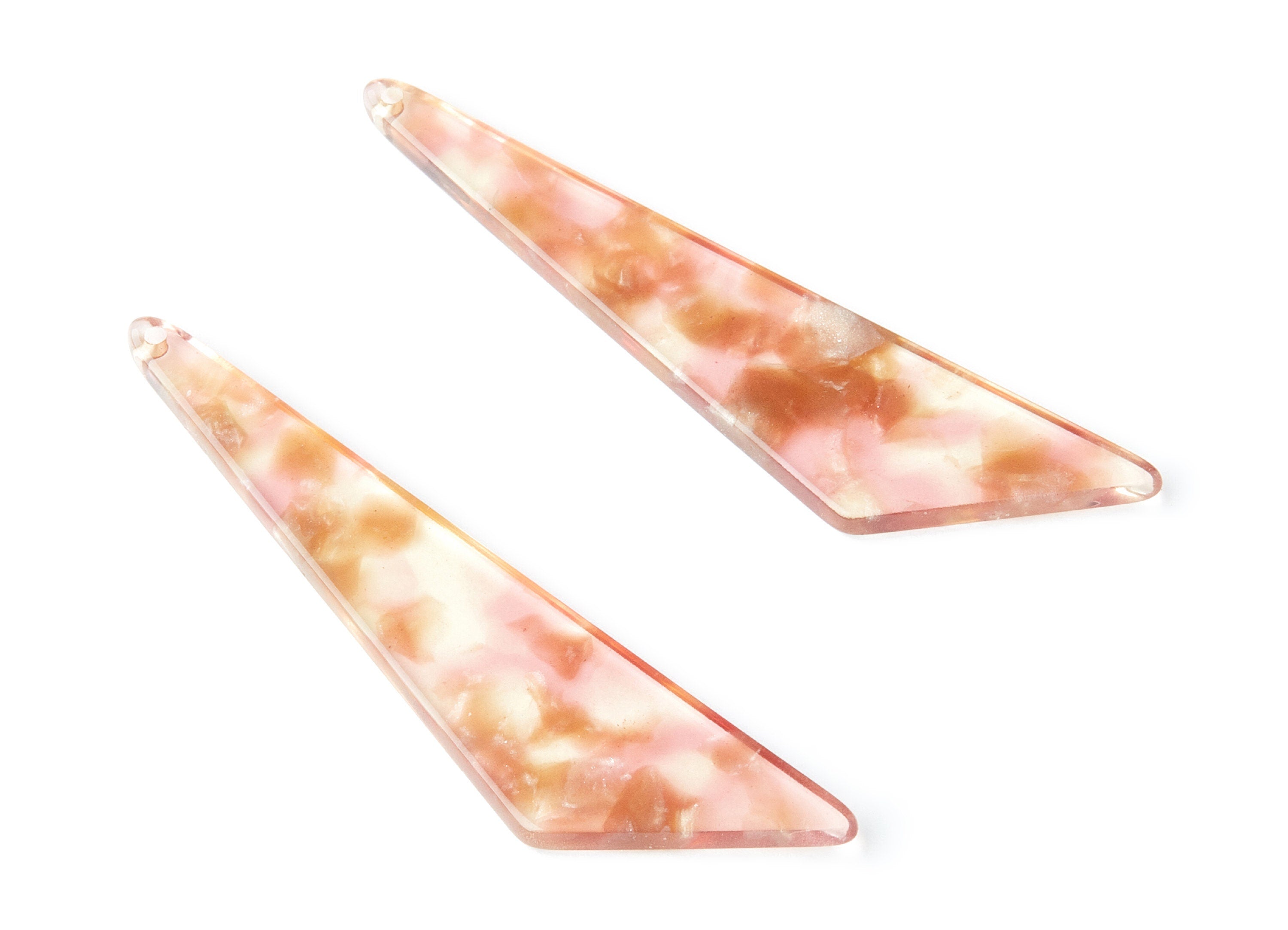 Acetate Triangle Earring Charms - Triangle Pendant - Earring Findings - Jewelry Supplies - Color Code: A45 - 68.73x16.16x2.56mm - AC1367C - DOMEDBAZAAR