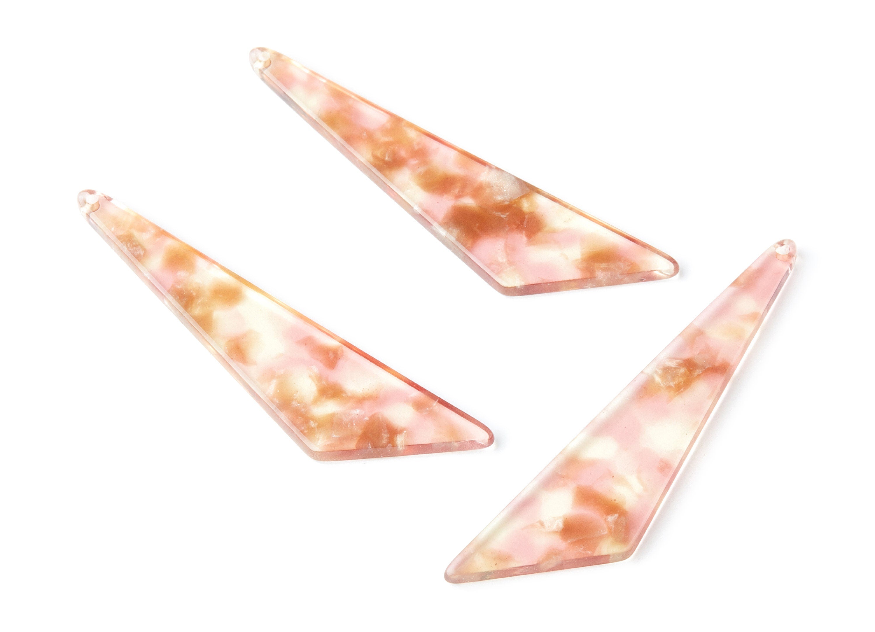 Acetate Triangle Earring Charms - Triangle Pendant - Earring Findings - Jewelry Supplies - Color Code: A45 - 68.73x16.16x2.56mm - AC1367C - DOMEDBAZAAR