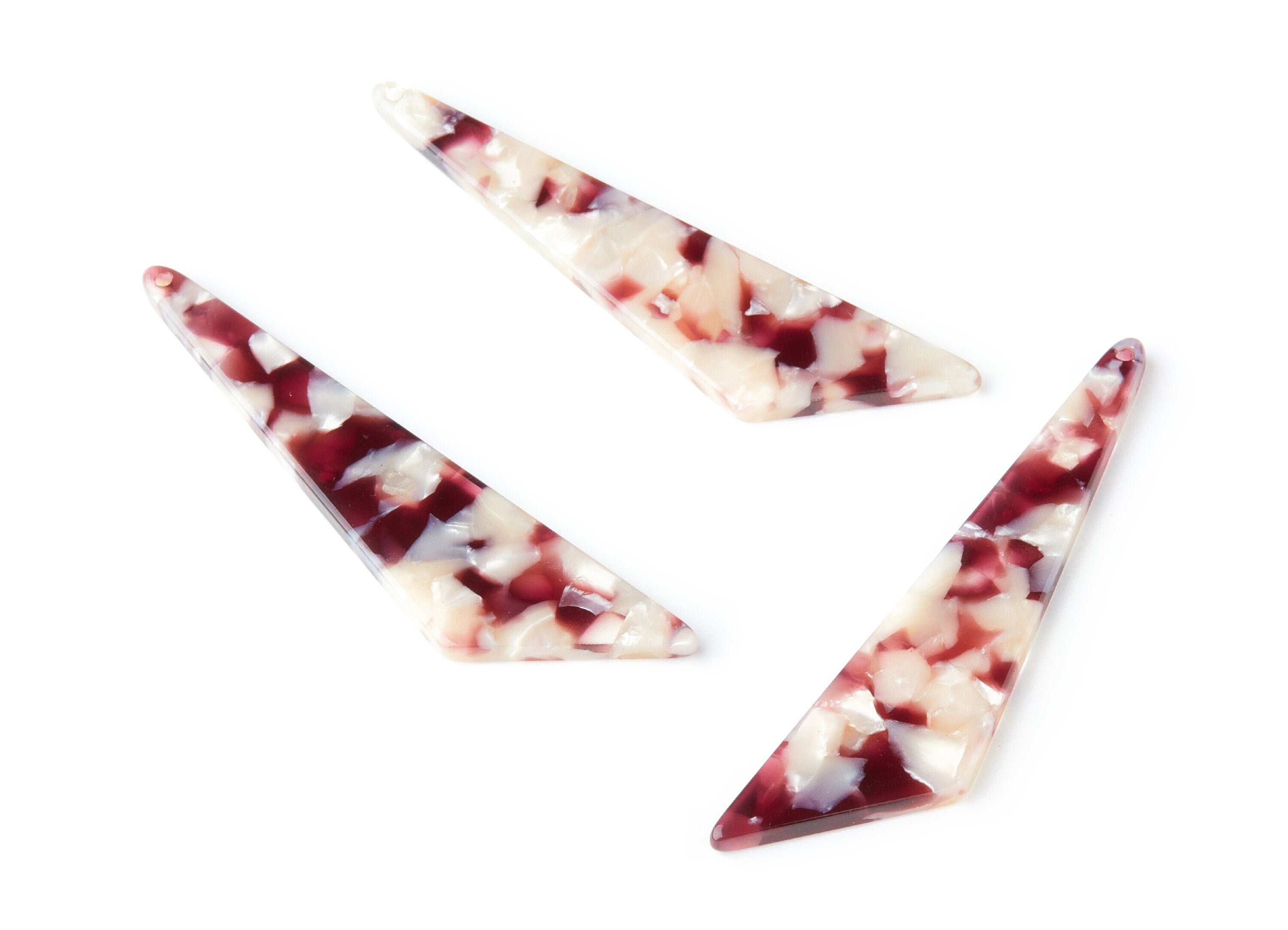 Acetate Triangle Earring Charm - Acrylic Triangle Pendant - Jewelry Supplies - Color Code: A42 - 68.73x16.16x2.56mm - AC1367E - DOMEDBAZAAR