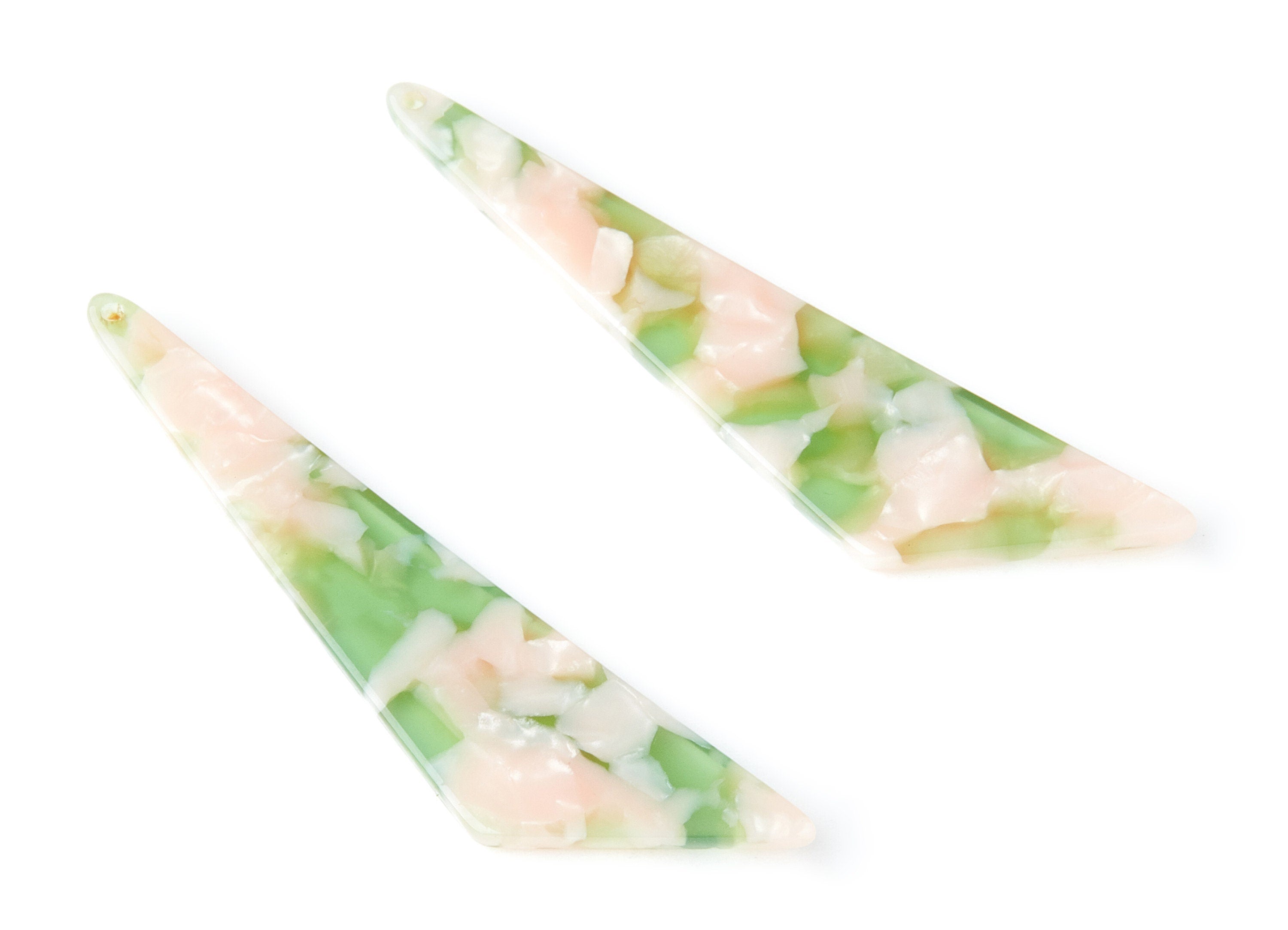 Acetate Triangle Earring Charms - Triangle Pendant - Earring Findings - Jewelry Supplies - Color Code: A38 - 68.73x16.16x2.56mm - AC1367G - DOMEDBAZAAR