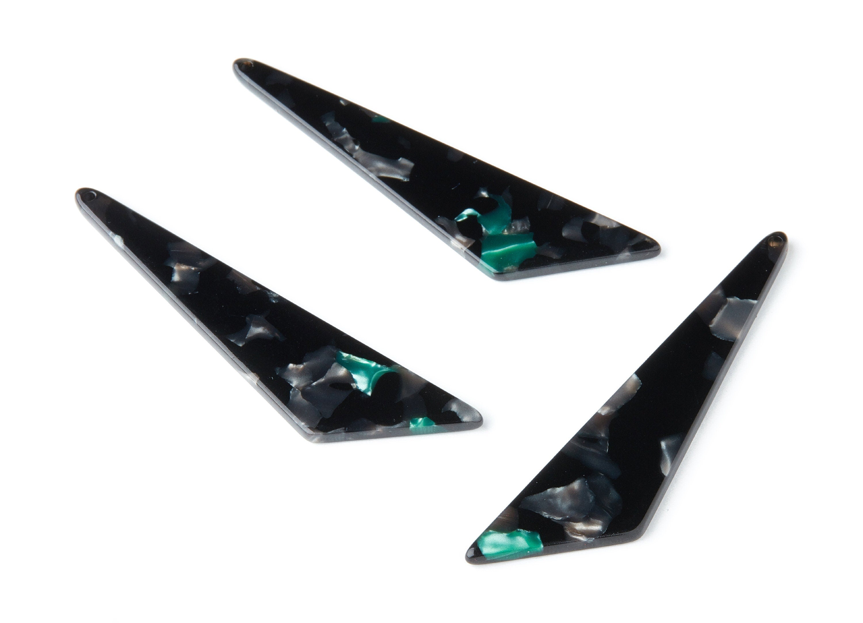 Acetate Triangle Earring Charms - Triangle Pendant - Earring Findings - Jewelry Supplies - Color Code: A49 - 68.73x16.16x2.56mm - AC1367H - DOMEDBAZAAR