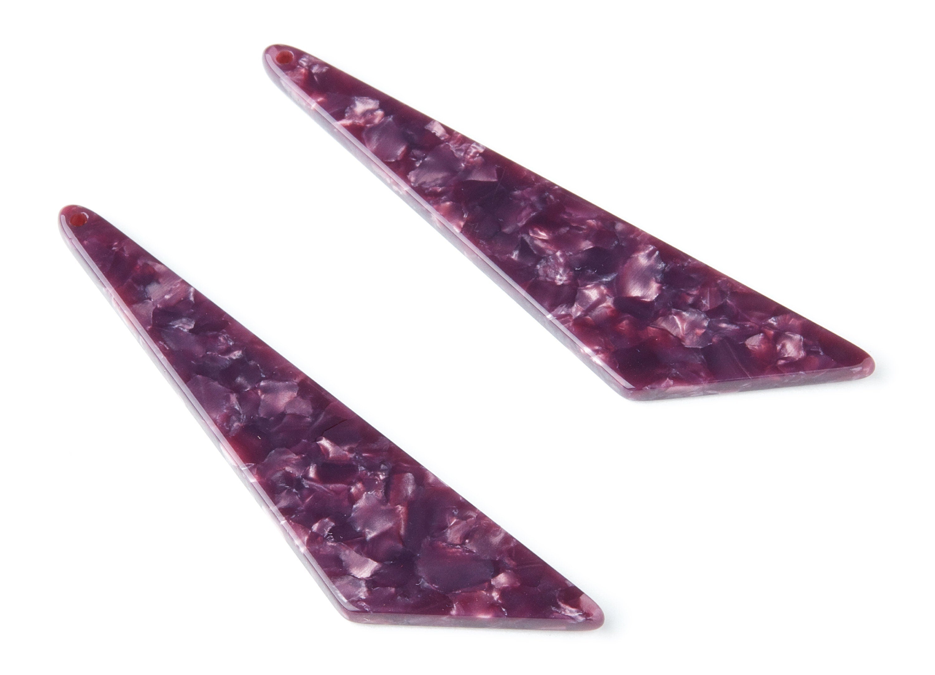 Acetate Triangle Earring Charms - Triangle Pendant - Earring Findings - Jewelry Supplies - Color Code: A41 - 68.73x16.16x2.56mm - AC1367P - DOMEDBAZAAR