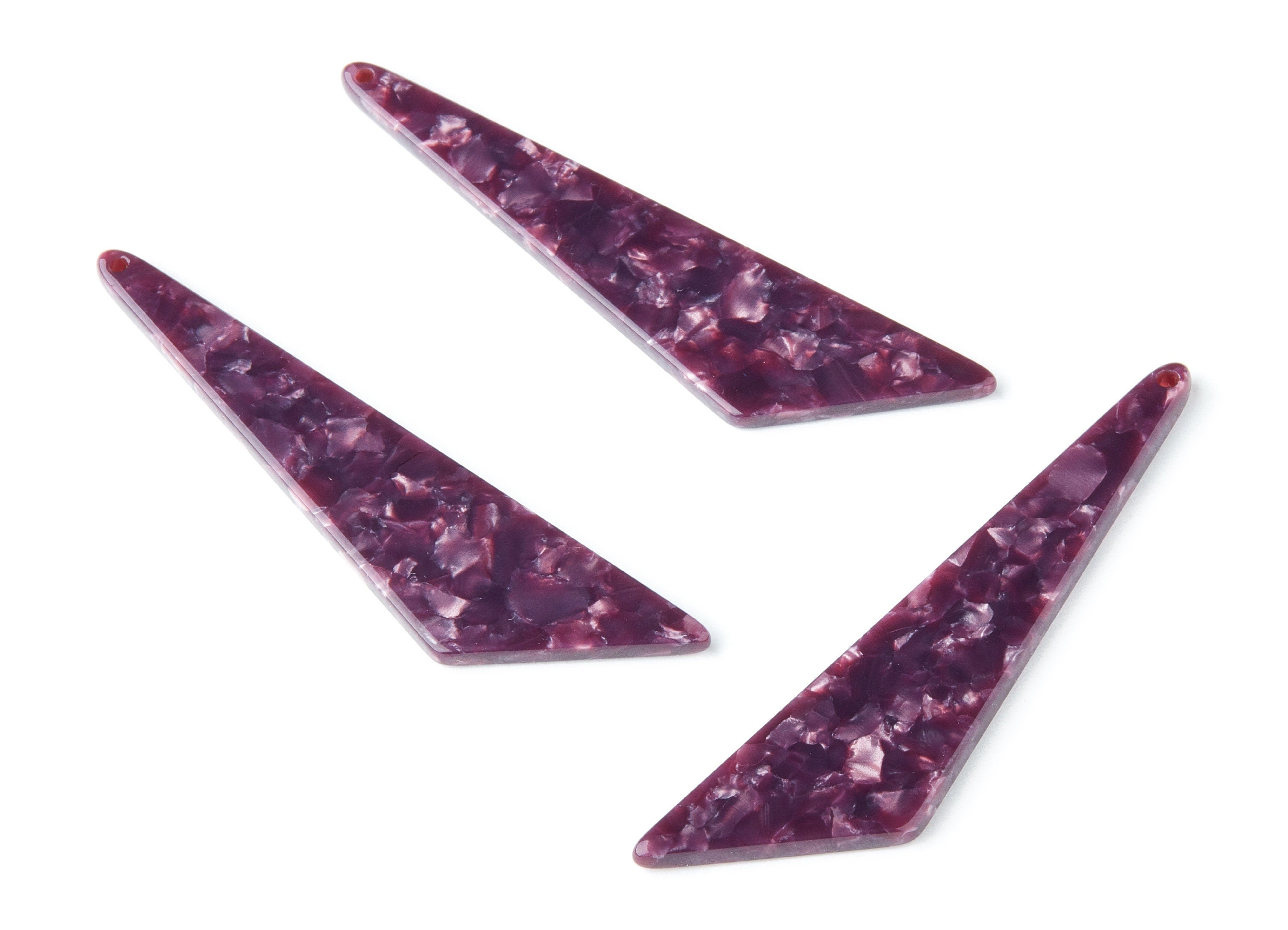 Acetate Triangle Earring Charms - Triangle Pendant - Earring Findings - Jewelry Supplies - Color Code: A41 - 68.73x16.16x2.56mm - AC1367P - DOMEDBAZAAR