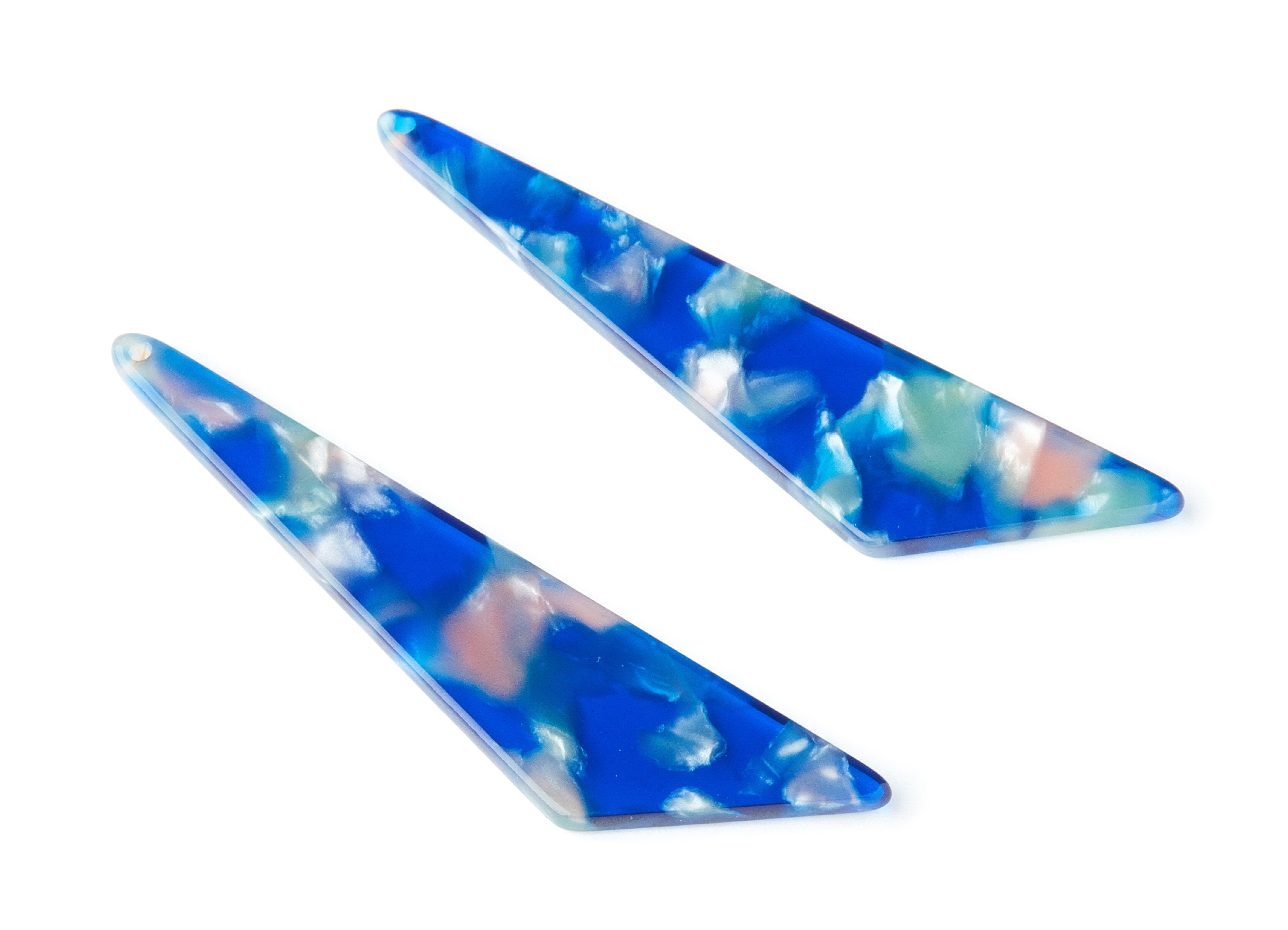 Acetate Triangle Earring Charms - Triangle Pendant - Earring Findings - Jewelry Supplies- Color Code: A37 - 68.73x16.16x2.56mm - AC1367T - DOMEDBAZAAR