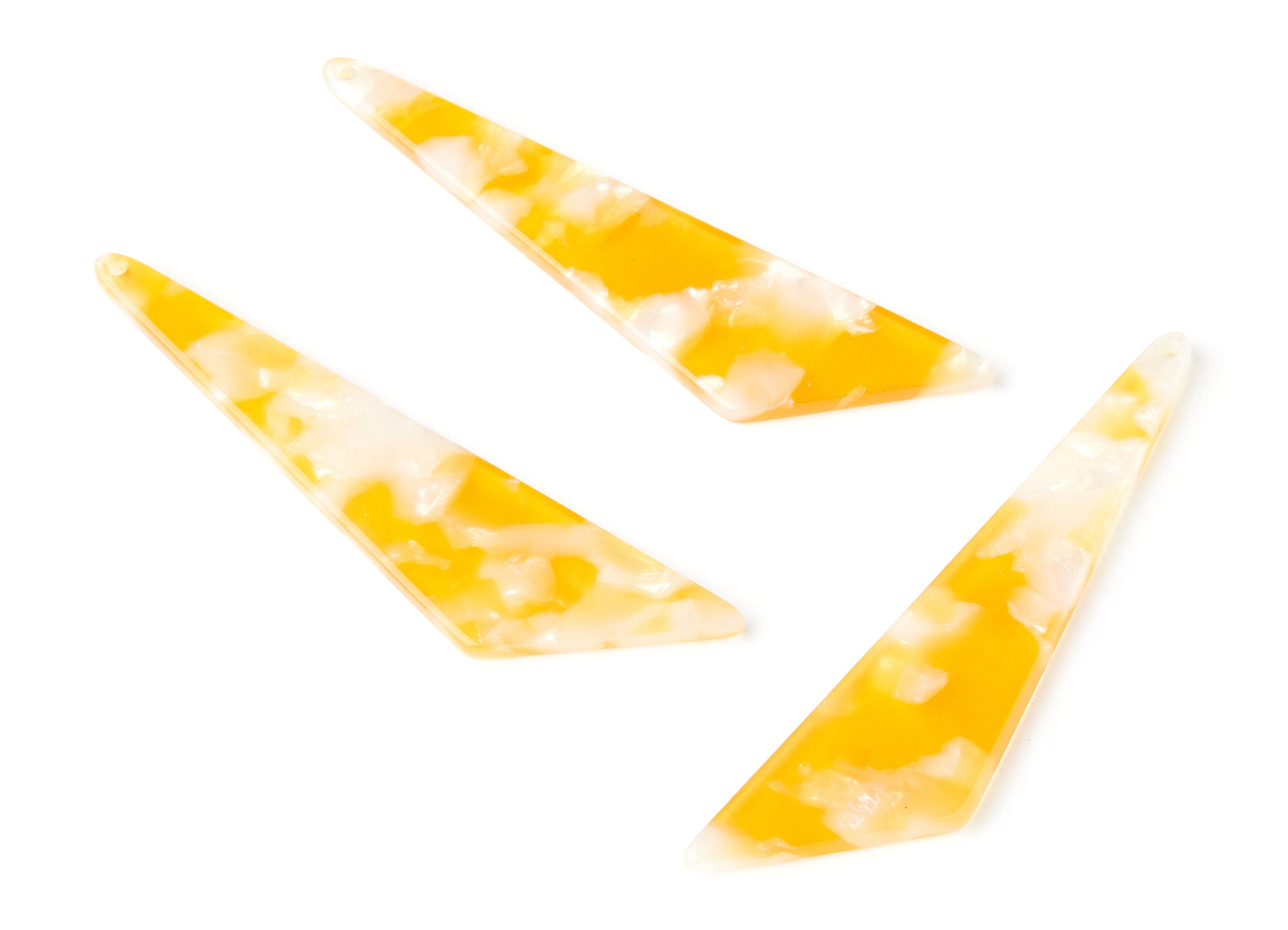 Acetate Triangle Earring Charms - Triangle Pendant - Earring Findings - Jewelry Supplies - Color Code: A43 - 68.73x16.16x2.56mm - AC1367V - DOMEDBAZAAR