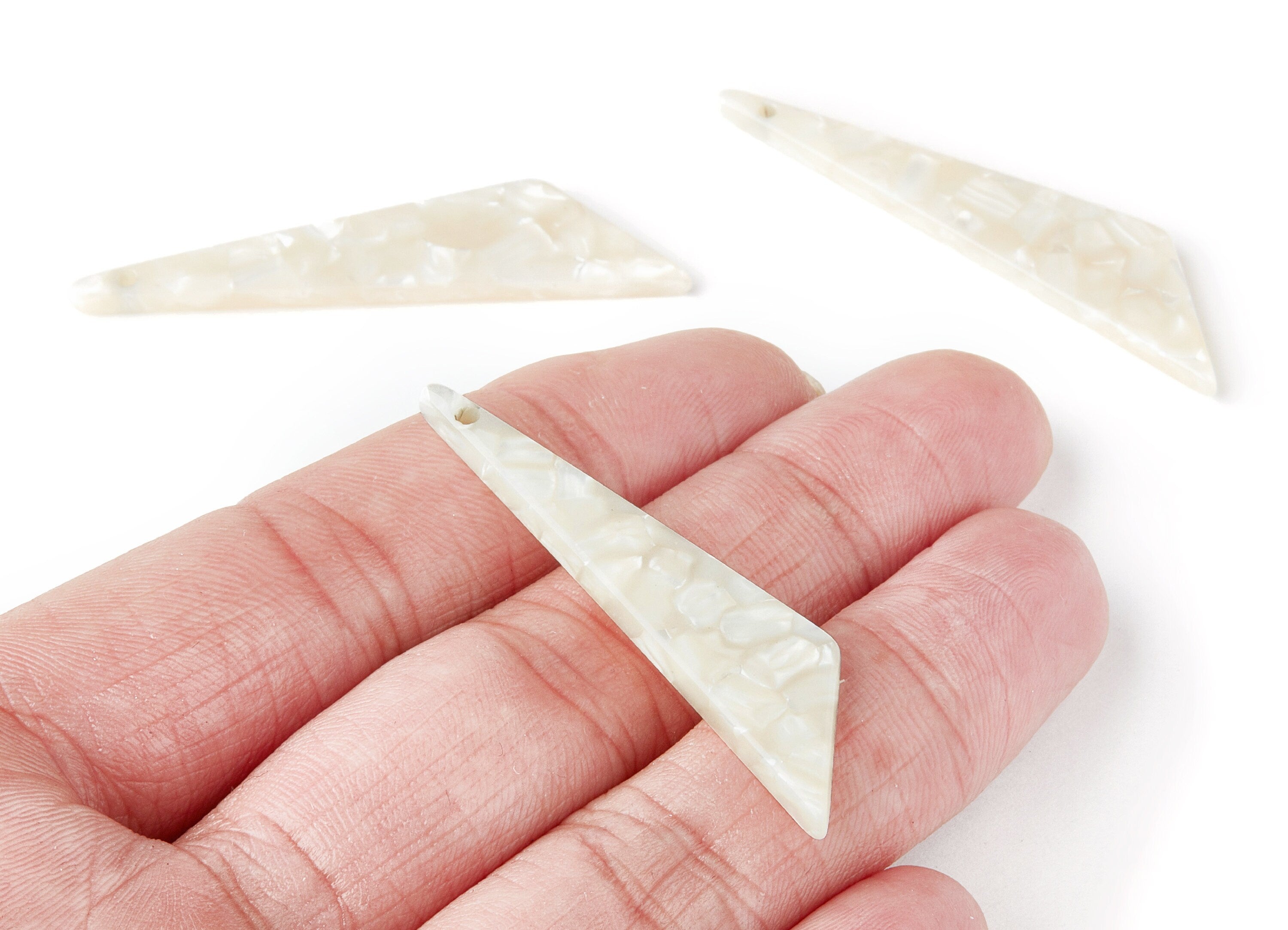 Acetate Triangle Earring Charms - Triangle Pendant - Earring Findings - Jewelry Supplies - Color Code: A33 - 51.44x11.42x2.81mm - AC1352B - DOMEDBAZAAR