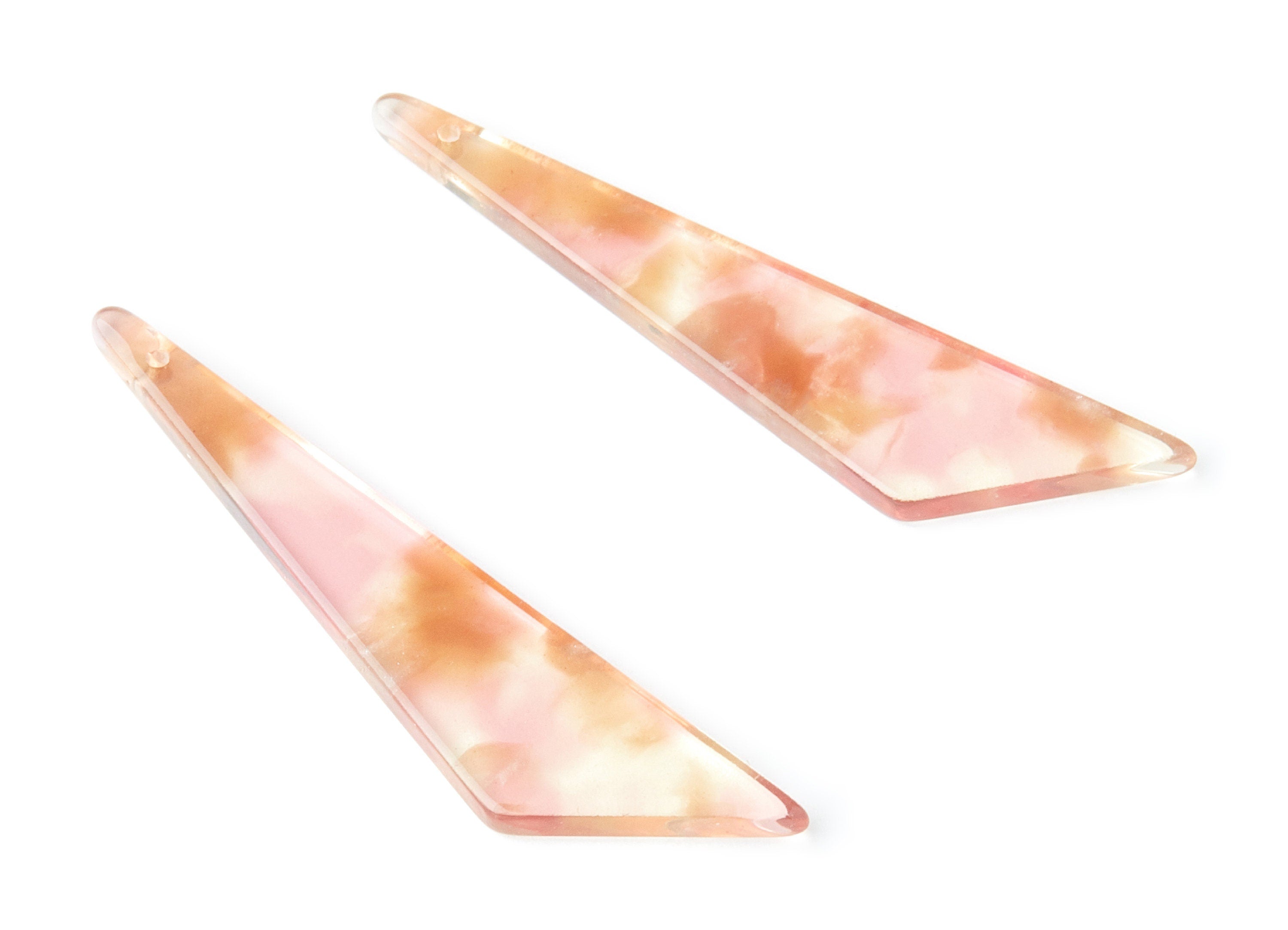 Acetate Triangle Earring Charms - Triangle Pendant - Earring Findings - Jewelry Supplies - Color Code: A45 - 51.44x11.42x2.81mm - AC1352C - DOMEDBAZAAR