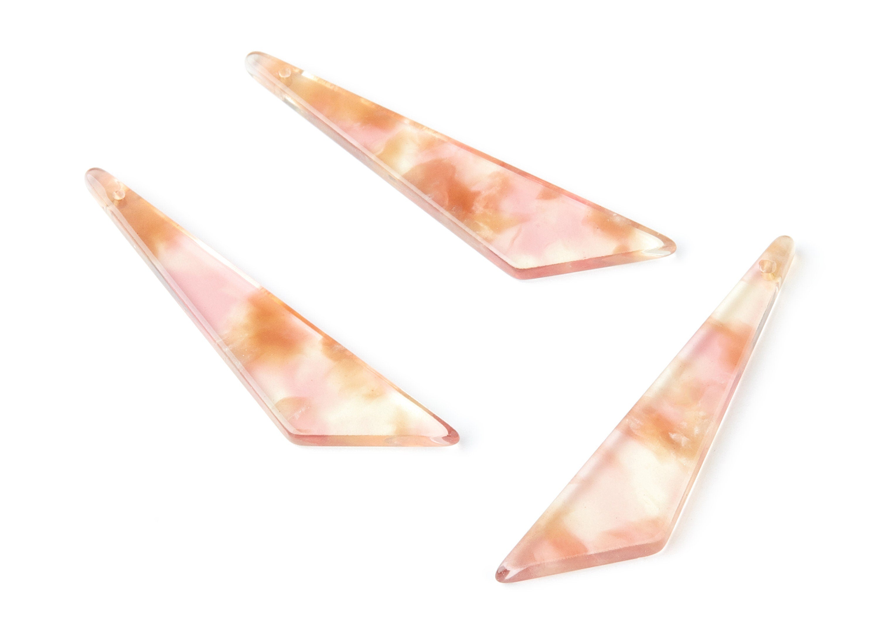 Acetate Triangle Earring Charms - Triangle Pendant - Earring Findings - Jewelry Supplies - Color Code: A45 - 51.44x11.42x2.81mm - AC1352C - DOMEDBAZAAR