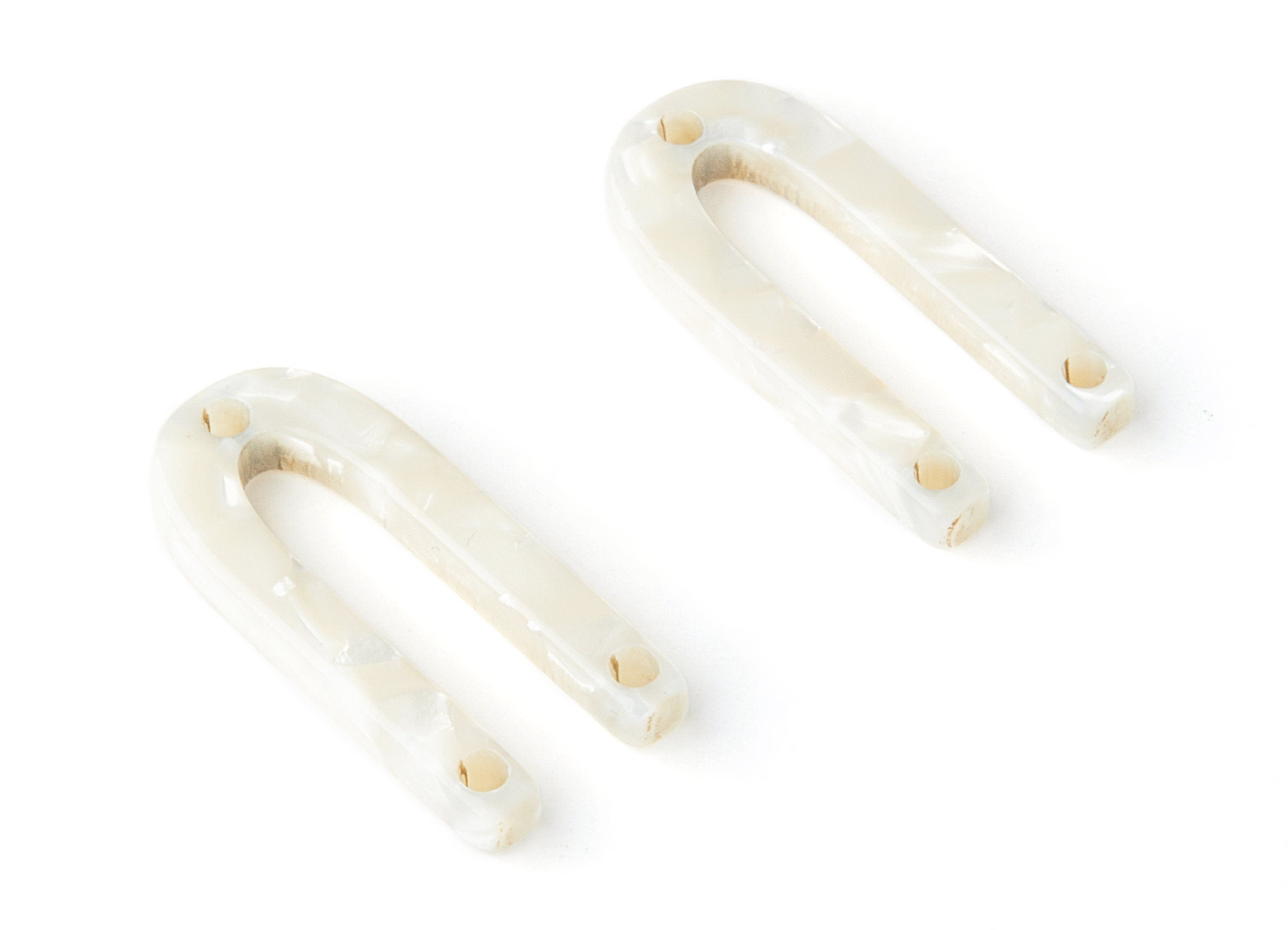 Acetate U Earring Charms - 3 Holes - U Shaped Pendant - Earring Findings - Jewelry Supplies - Color Code: A33 - 25.65x11.6x2.54mm - AC1377U - DOMEDBAZAAR