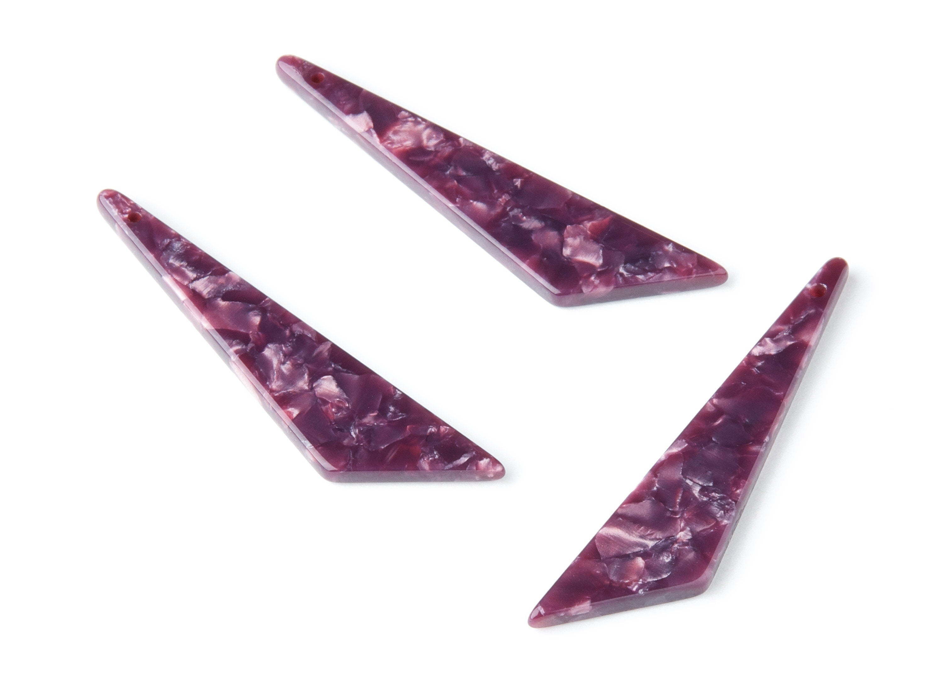Acetate Triangle Earring Charm - Triangle Pendant - Earring Findings - Jewelry Supplies - Color Code: A41 - 51.44x11.42x2.81mm - AC1352F - DOMEDBAZAAR