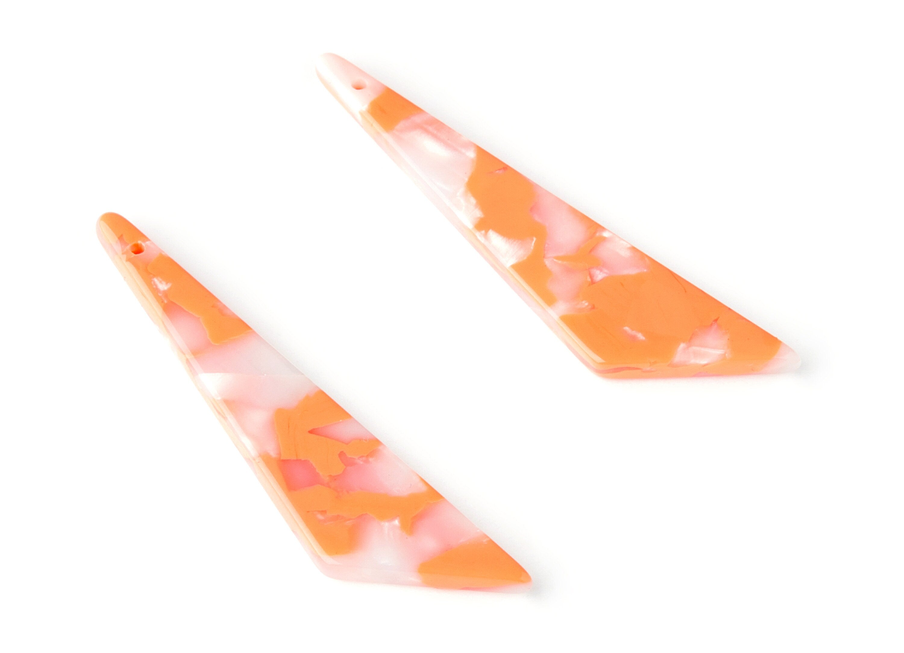 Acetate Triangle Earring Charms - Triangle Pendant - Earring Findings - Jewelry Supplies - Color Code: A39 - 51.44x11.42x2.81mm - AC1352J - DOMEDBAZAAR