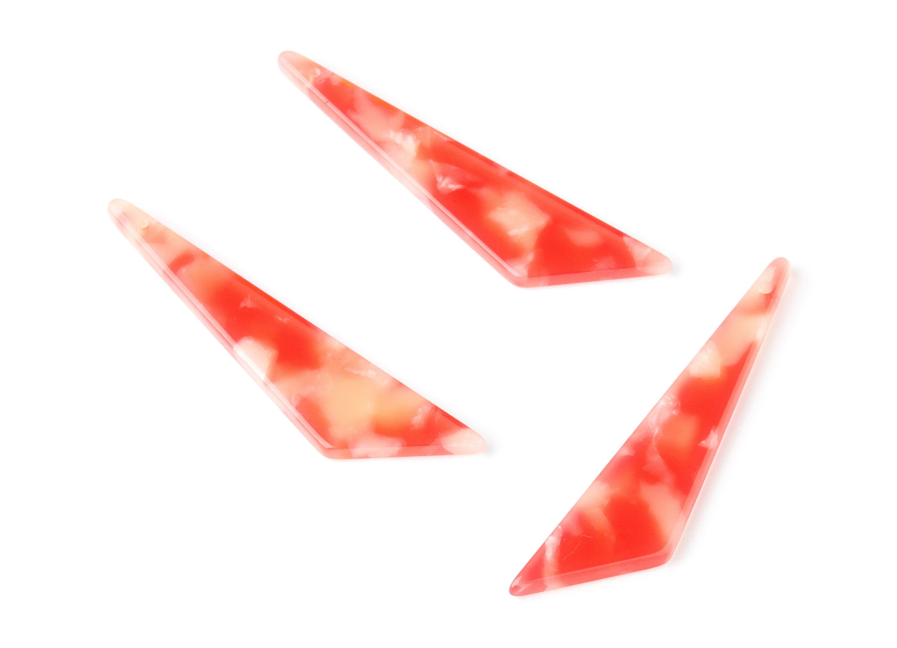 Acetate Triangle Earring Charm - Triangle Pendant - Earring Findings - Jewelry Supplies - Color Code: A34 - 51.44x11.42x2.81mm - AC1352L - DOMEDBAZAAR