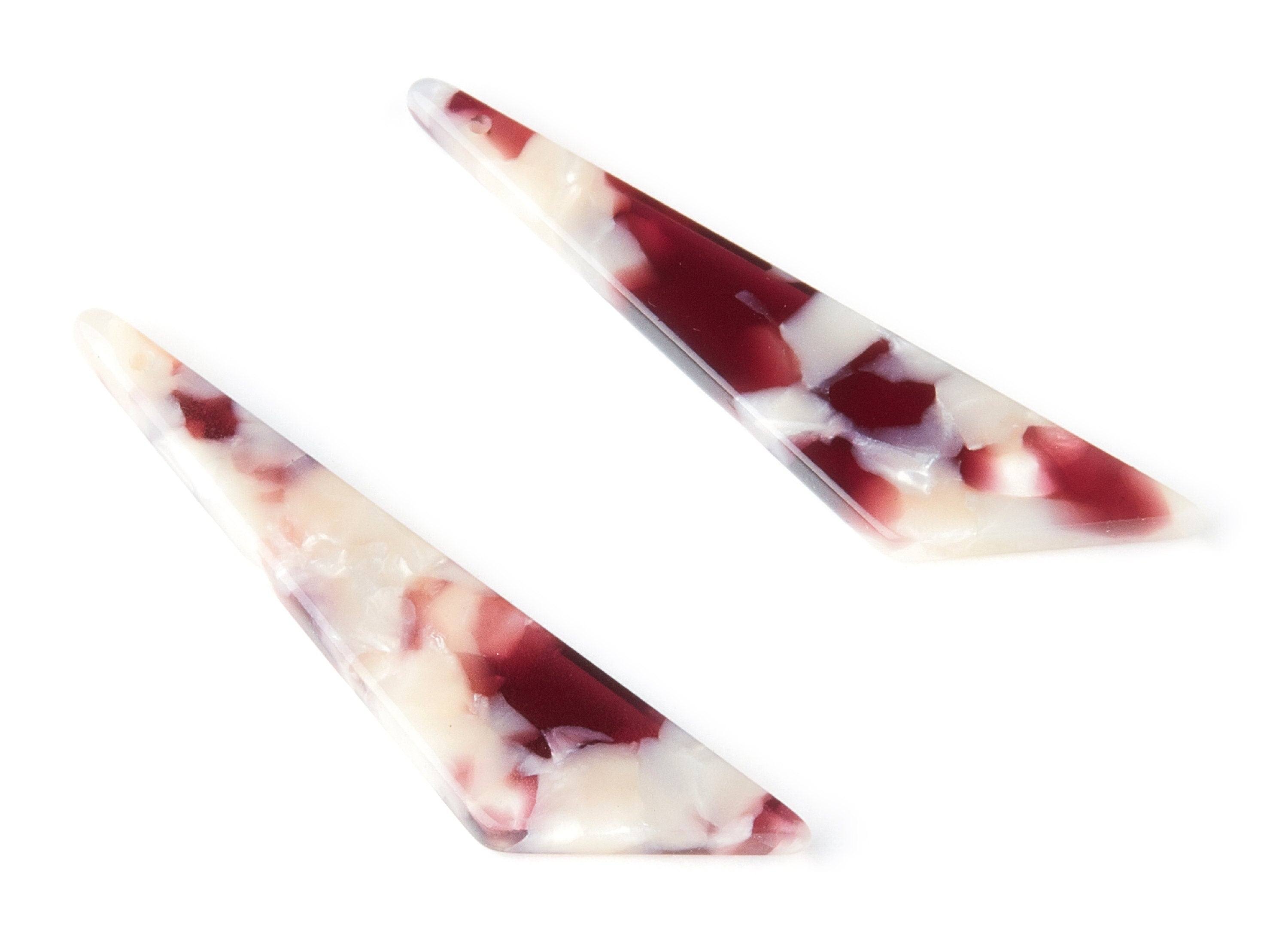 Acetate Triangle Earring Charms - Triangle Pendant - Earring Findings - Jewelry Supplies - Color Code: A42 - 51.44x11.42x2.81mm - AC1352M - DOMEDBAZAAR