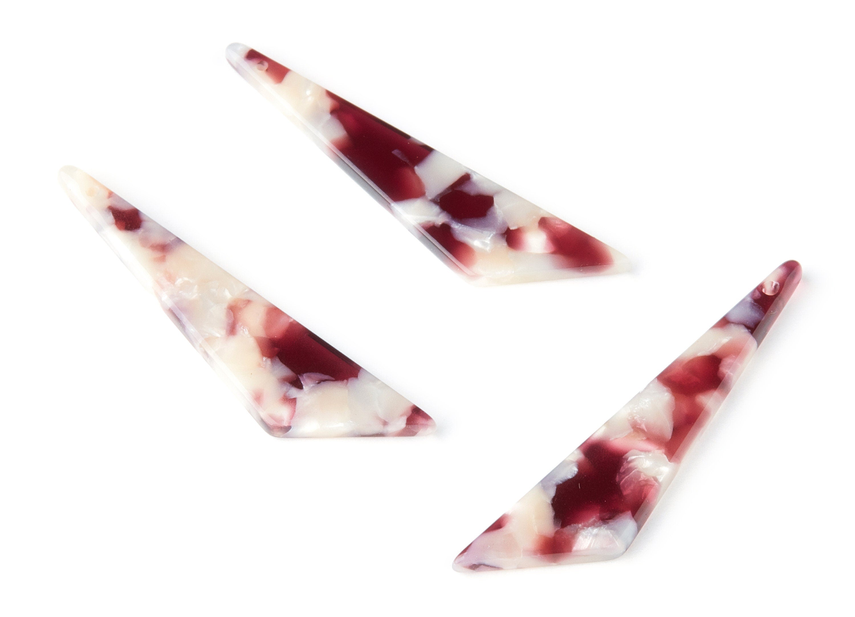 Acetate Triangle Earring Charms - Triangle Pendant - Earring Findings - Jewelry Supplies - Color Code: A42 - 51.44x11.42x2.81mm - AC1352M - DOMEDBAZAAR