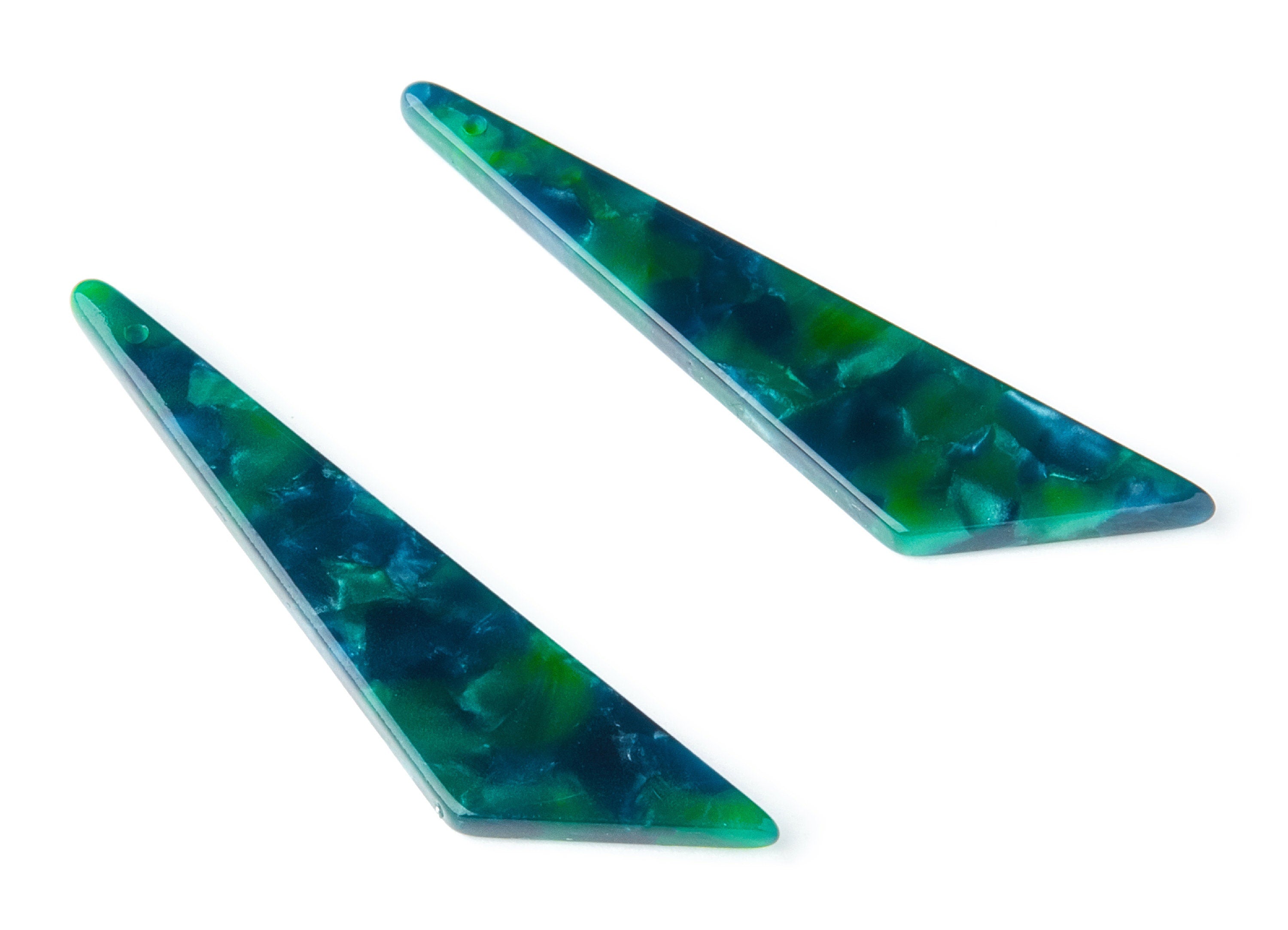 Acetate Triangle Earring Charms - Triangle Pendant - Earring Findings - Jewelry Supplies - Color Code: A13 - 51.44x11.42x2.81mm - AC1352N - DOMEDBAZAAR