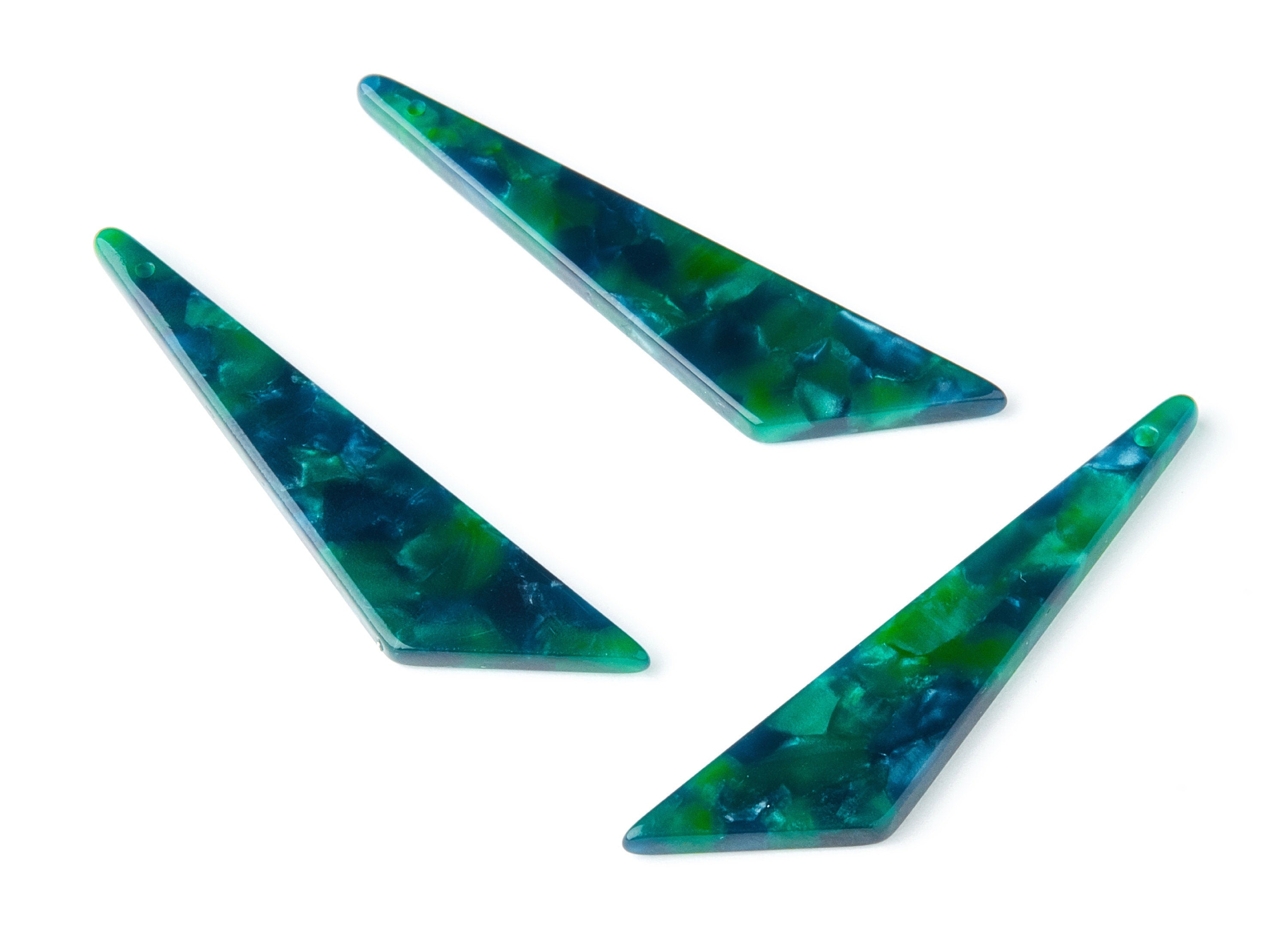 Acetate Triangle Earring Charms - Triangle Pendant - Earring Findings - Jewelry Supplies - Color Code: A13 - 51.44x11.42x2.81mm - AC1352N - DOMEDBAZAAR