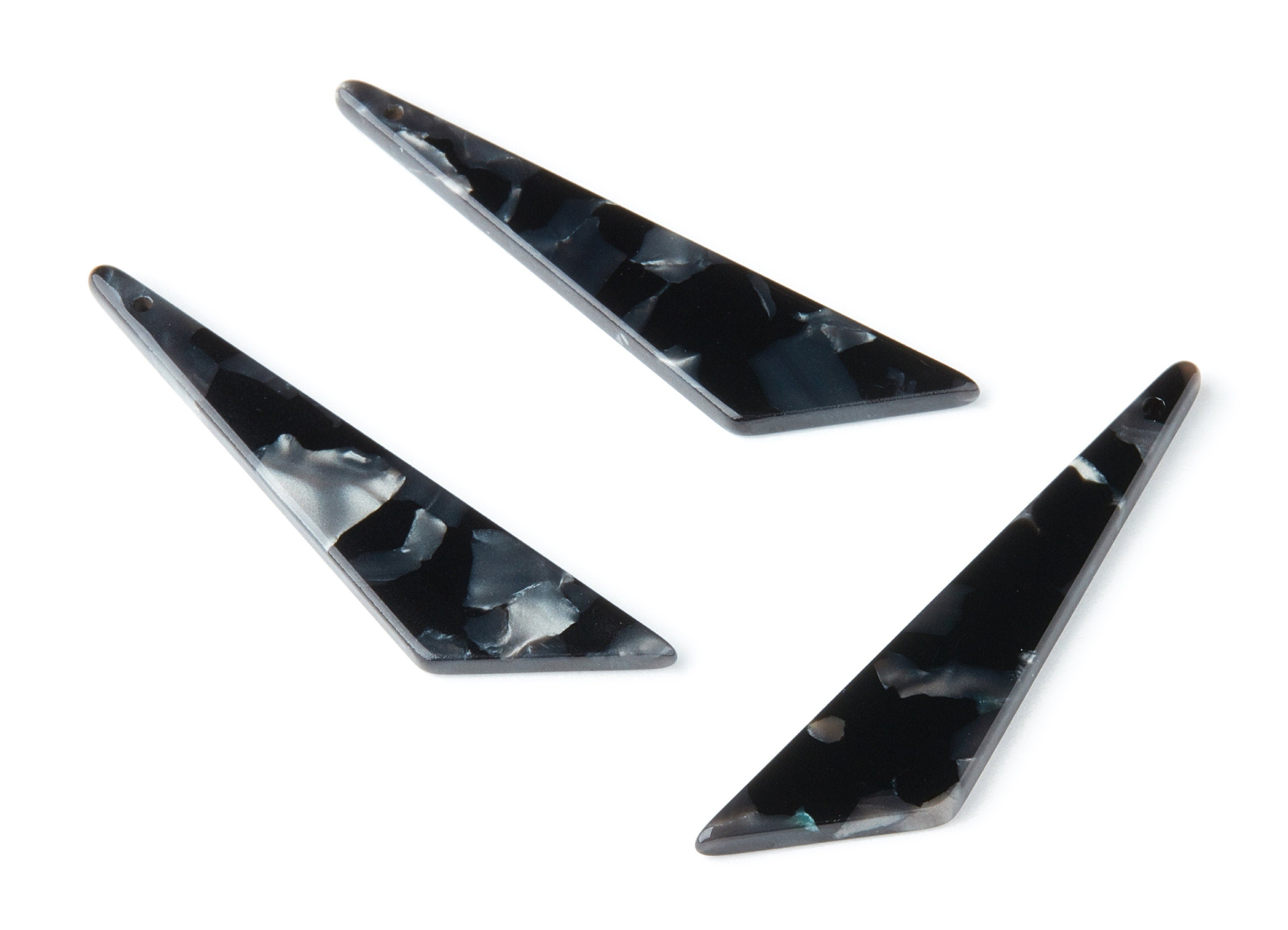 Acetate Triangle Earring Charms - Triangle Pendant - Earring Findings - Jewelry Supplies - Color Code: A48 - 51.44x11.42x2.81mm - AC1352P - DOMEDBAZAAR