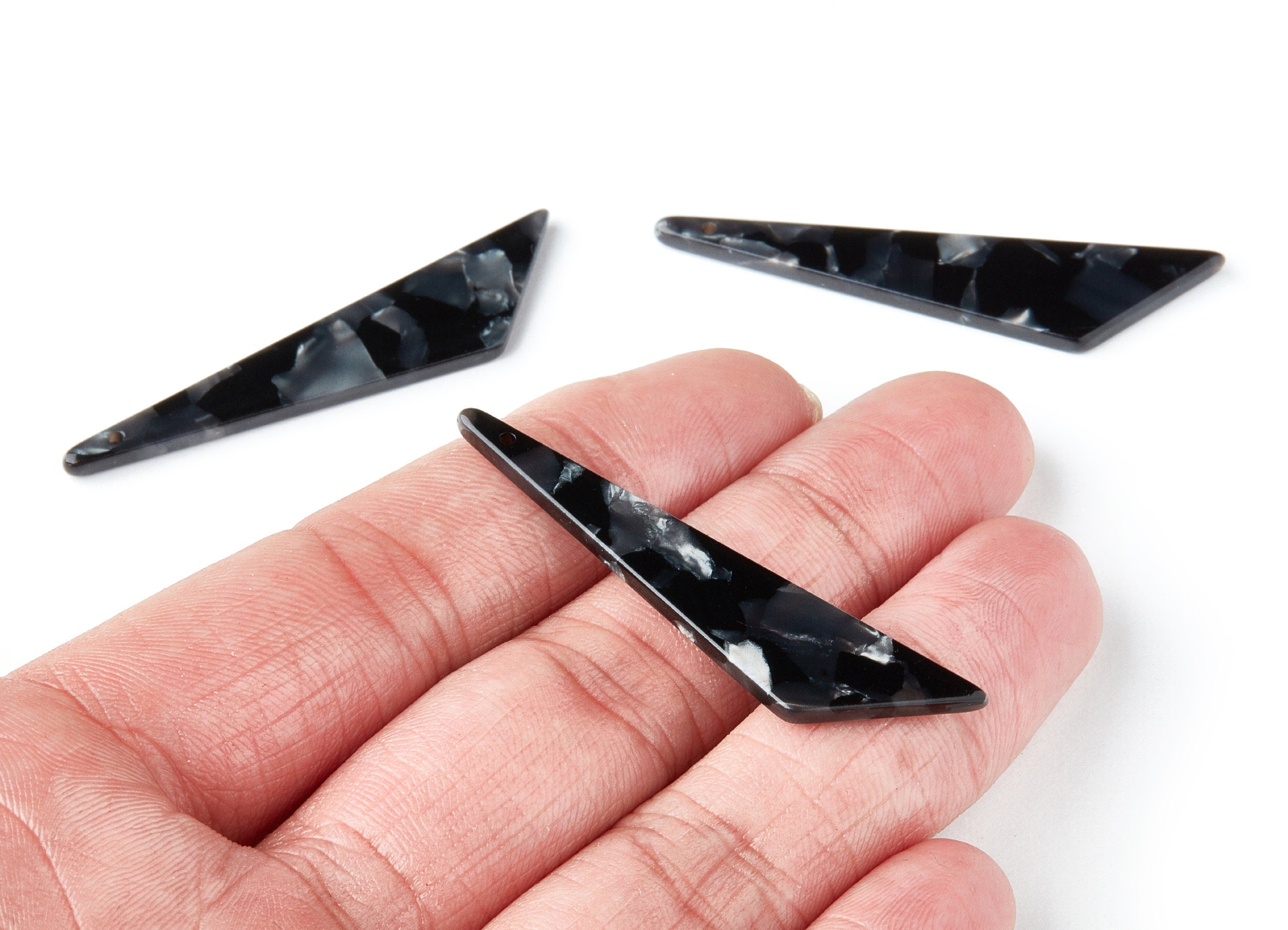 Acetate Triangle Earring Charms - Triangle Pendant - Earring Findings - Jewelry Supplies - Color Code: A48 - 51.44x11.42x2.81mm - AC1352P - DOMEDBAZAAR