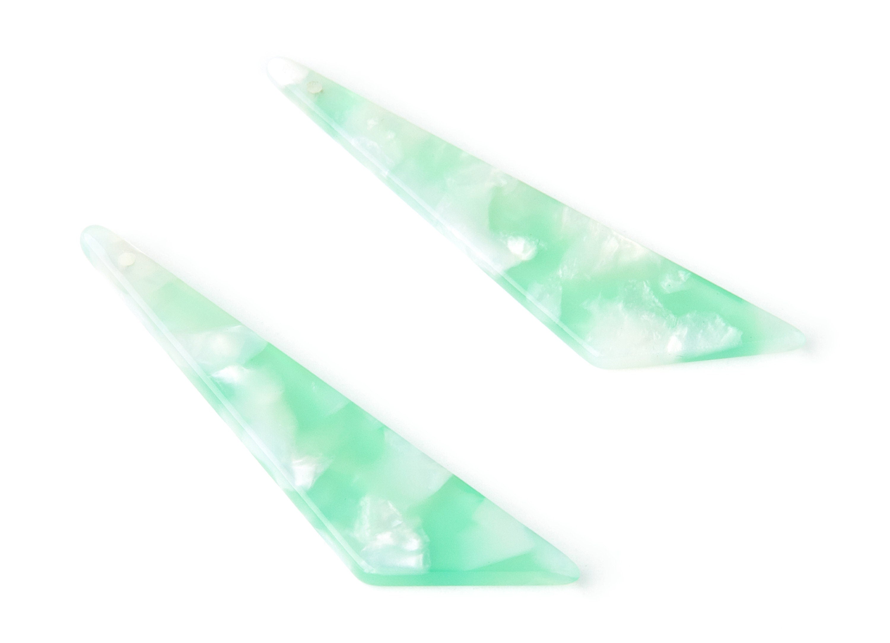 Acetate Triangle Earring Charms - Triangle Pendant - Earring Findings - Jewelry Supplies - Color Code: A35 - 51.44x11.42x2.81mm - AC1352S - DOMEDBAZAAR